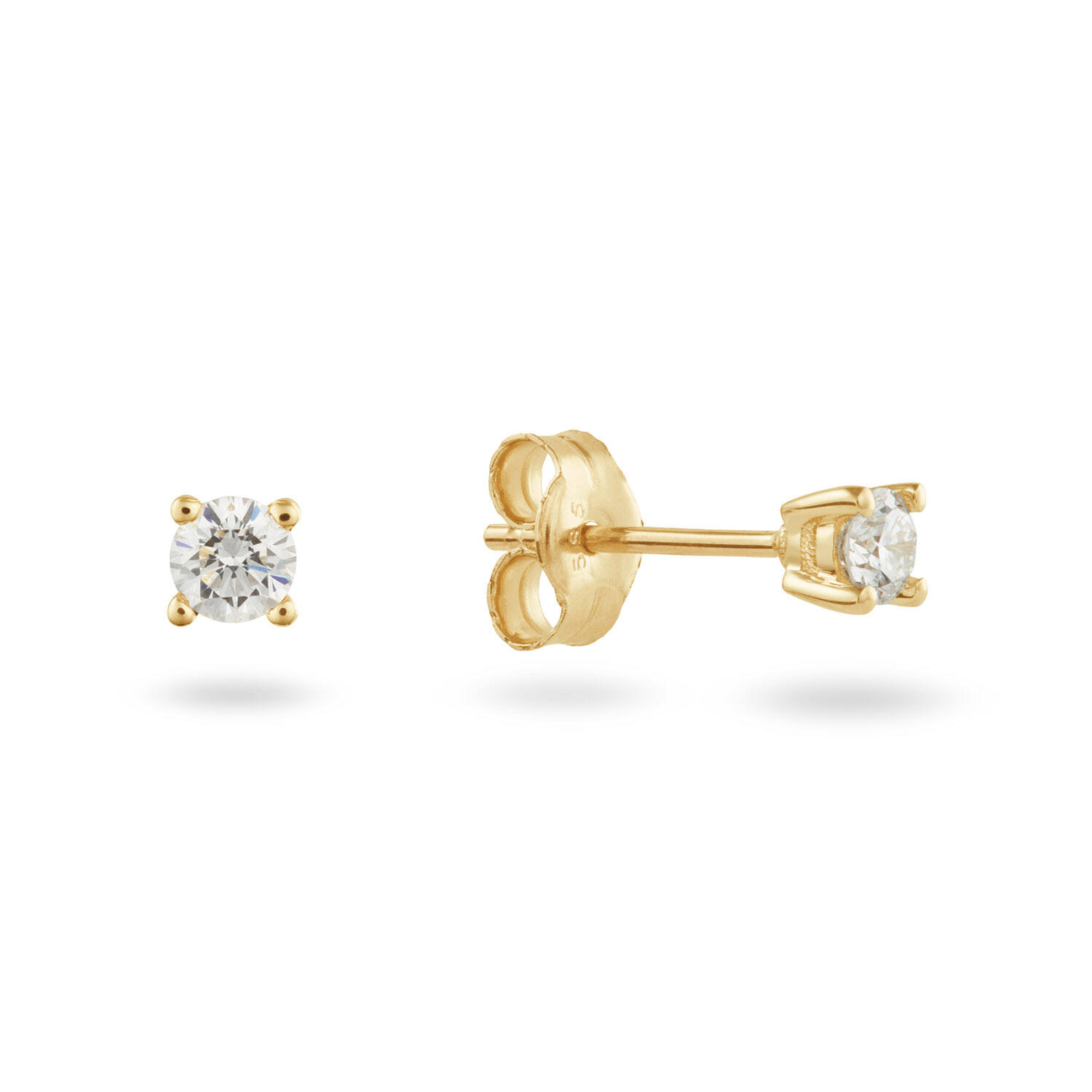  Boucles d'oreilles à puces - Solitaire Moderne - 0.2ct