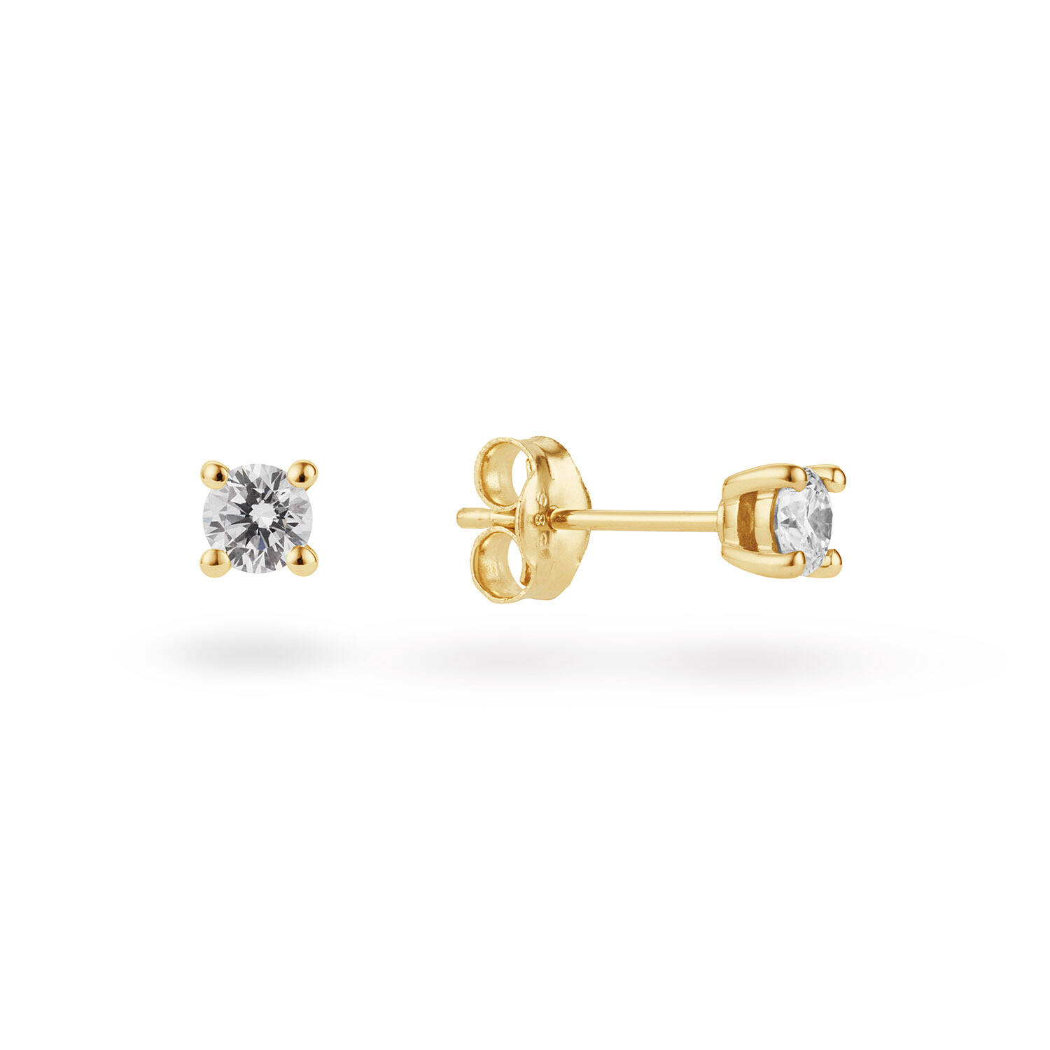  Ear studs - Solitaire Moderne - 0.3ct
