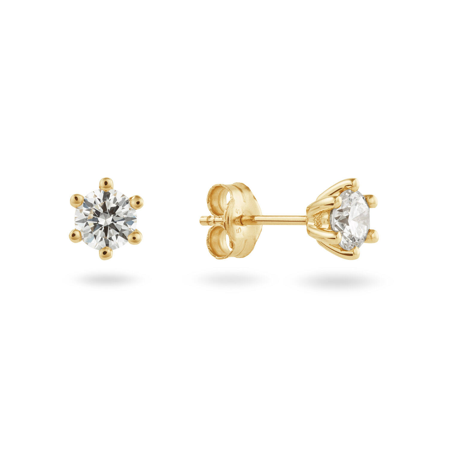  Ear studs - Solitaire Classique - 0.6ct