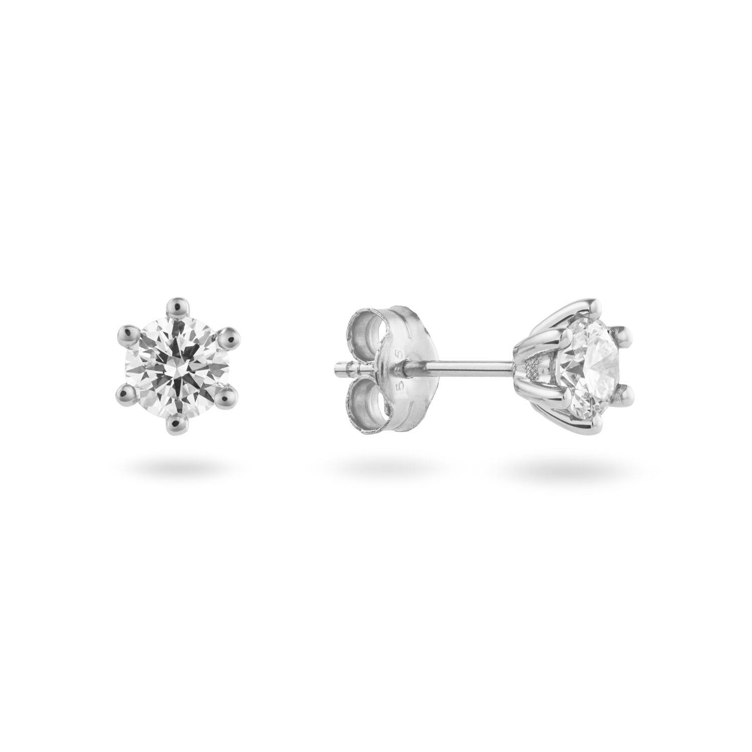  Oorstekers - Solitaire Classique - 0.6ct