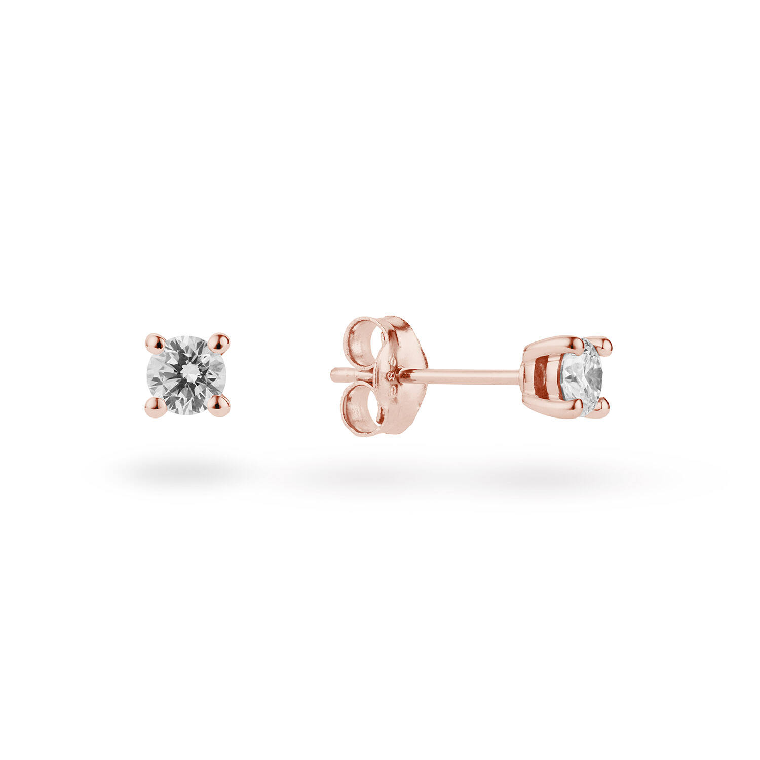  Ear studs - Solitaire Moderne - 0.3ct