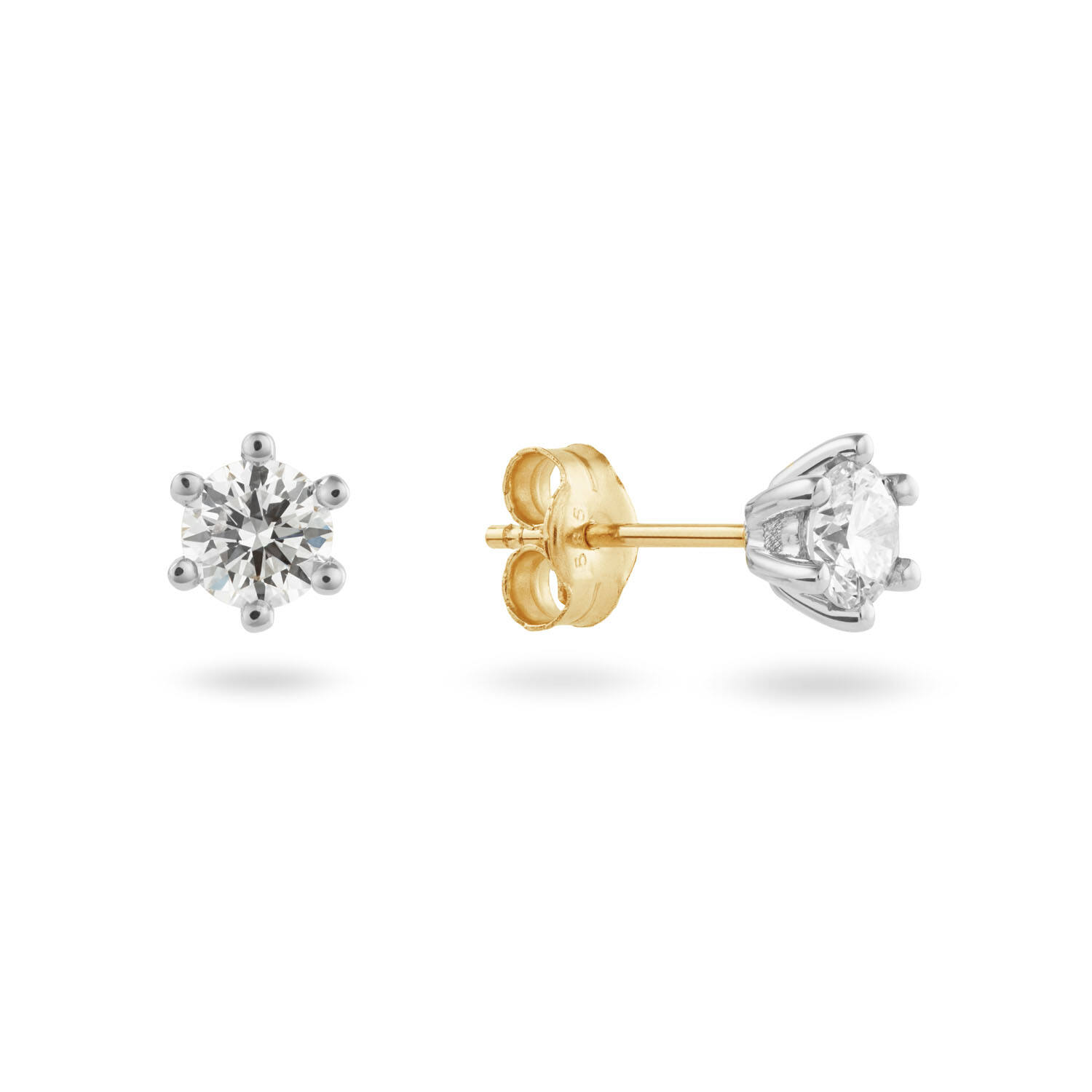  Ear studs - Solitaire Classique - 0.6ct