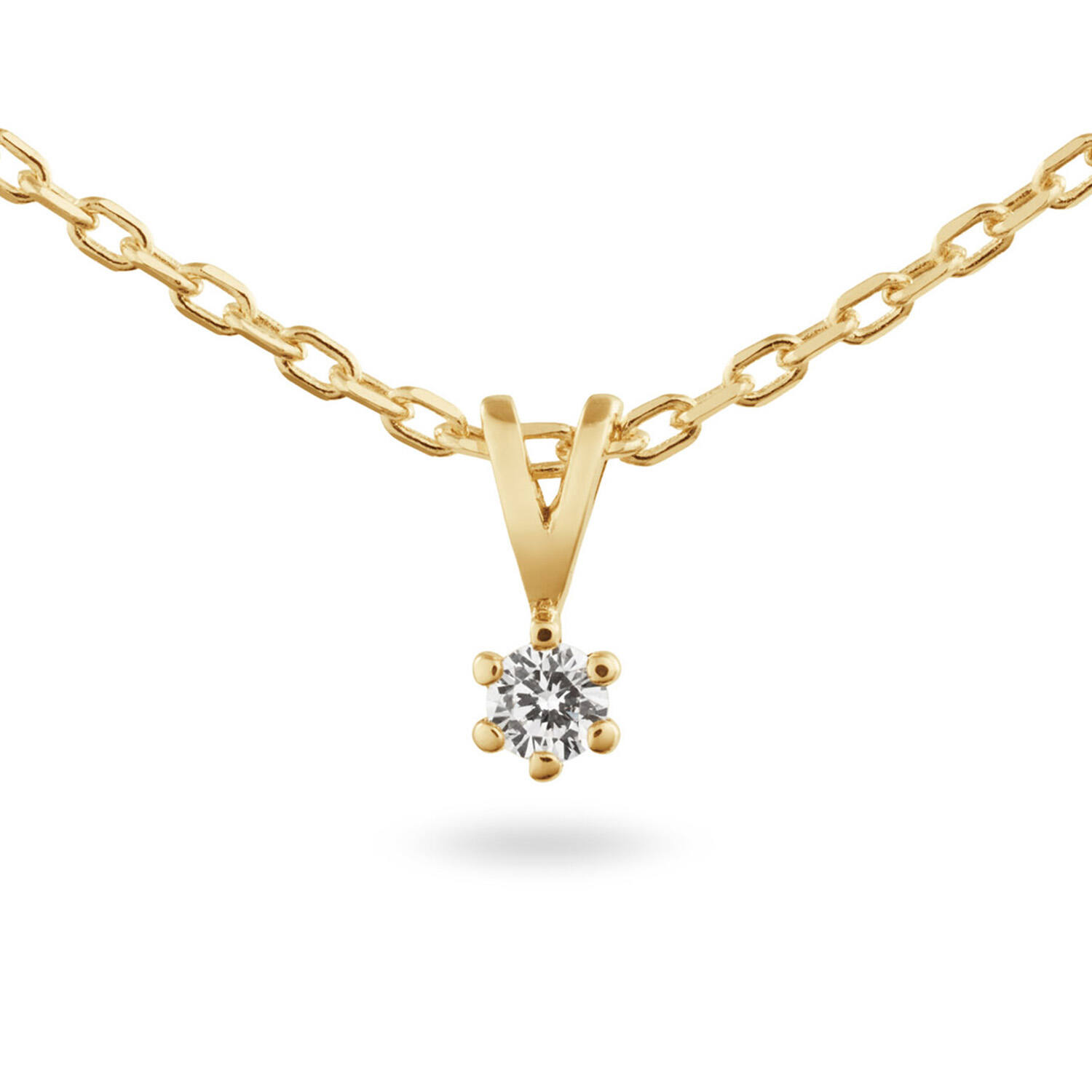 Necklace - Solitaire Classique - 0.15ct