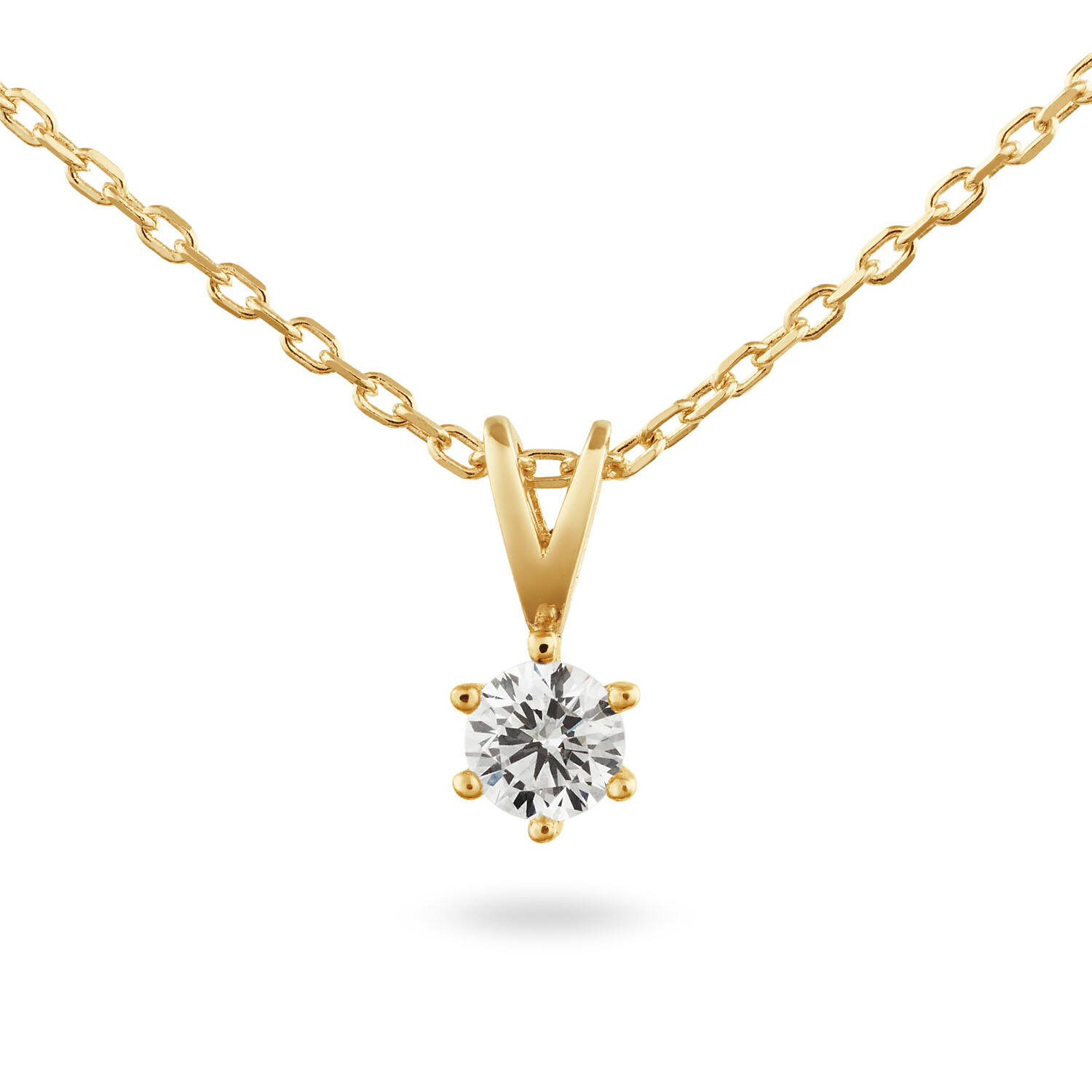  Collier - Solitaire Classique - 0.3ct