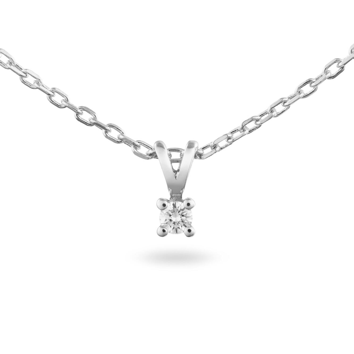  Kette - Solitaire Moderne - 0.1ct
