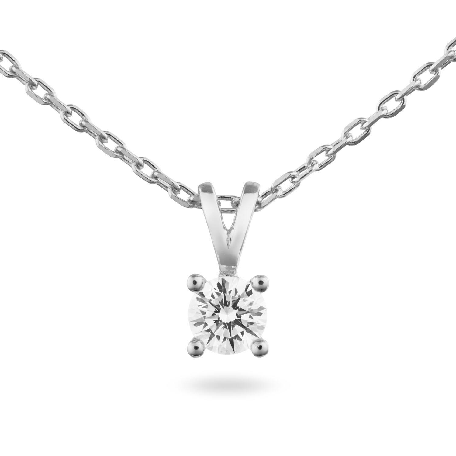  Collier - Solitaire Moderne - 0.5ct