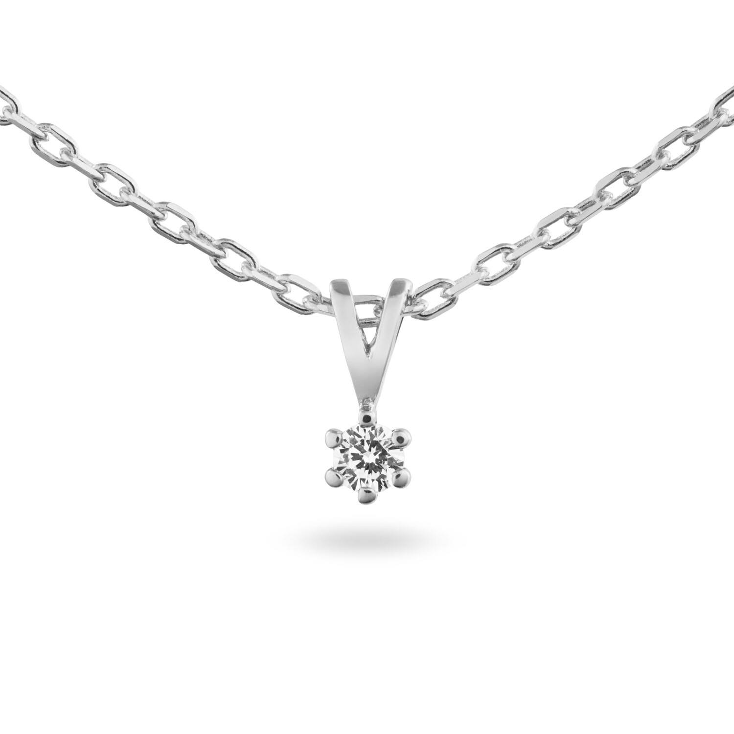  Necklace - Solitaire Classique - 0.05ct