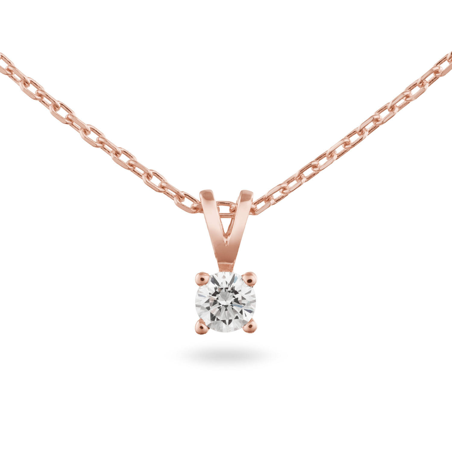  Collier - Solitaire Moderne - 0.2ct