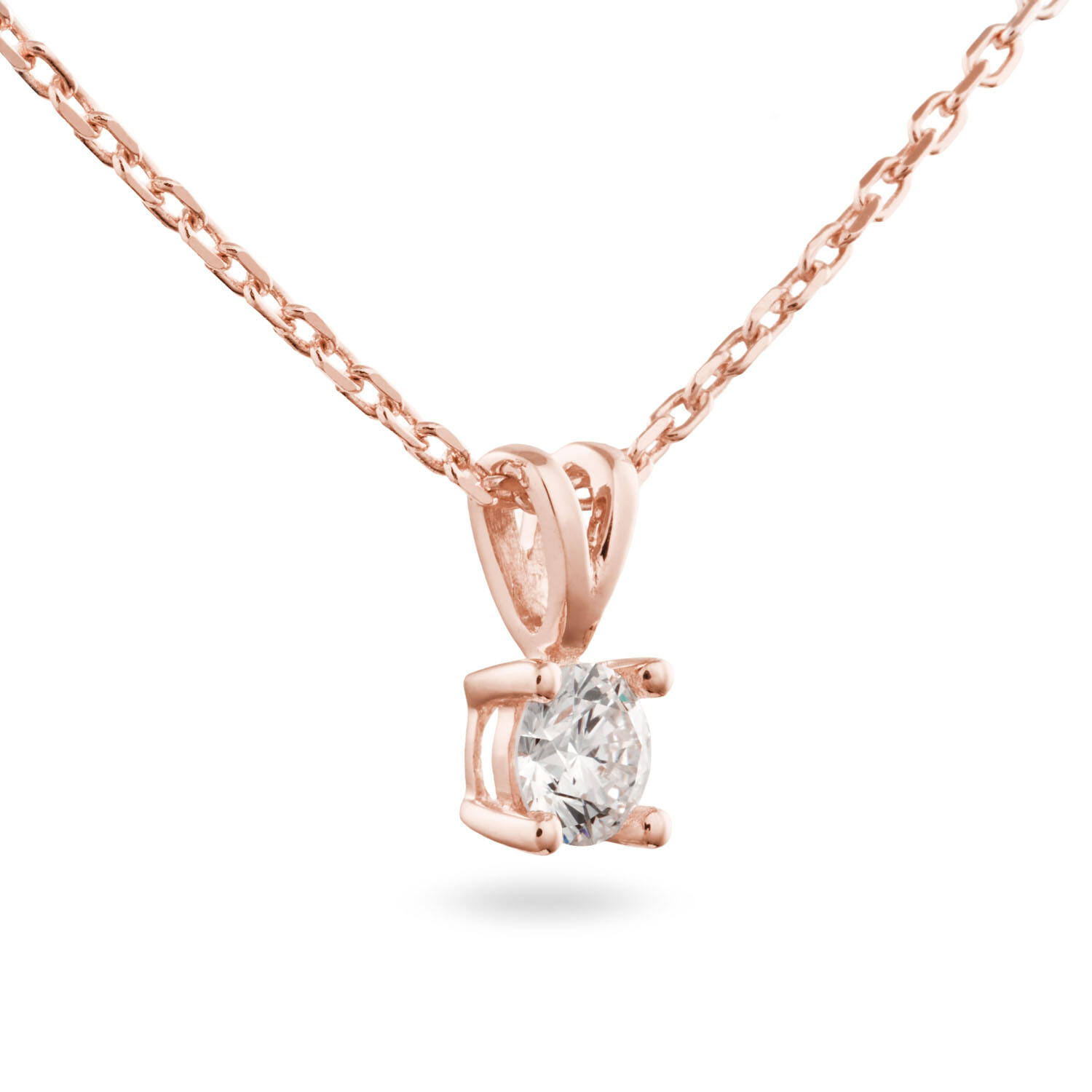  Collier - Solitaire Moderne - 0.3ct