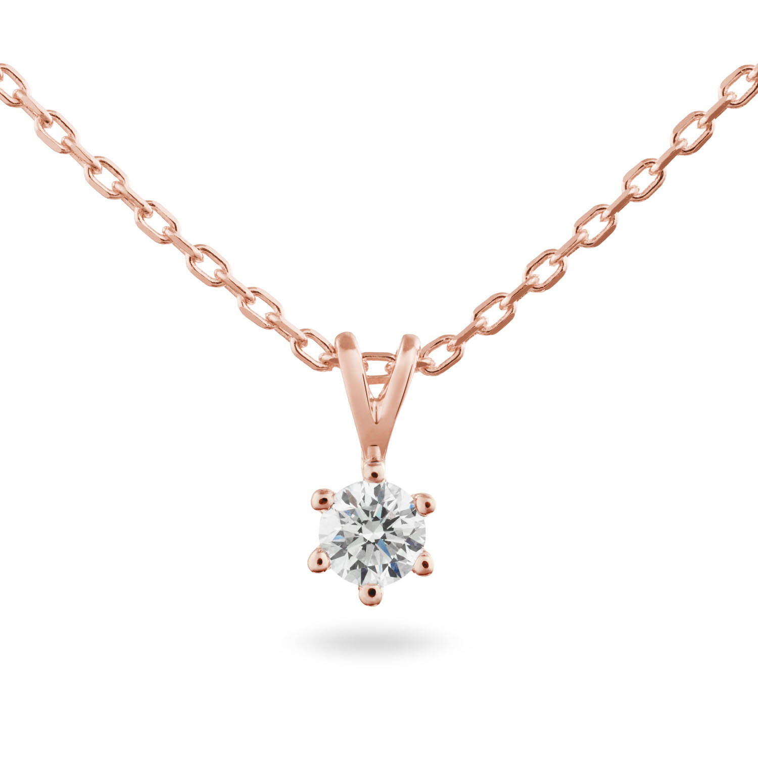  Collier - Solitaire Classique - 0.2ct