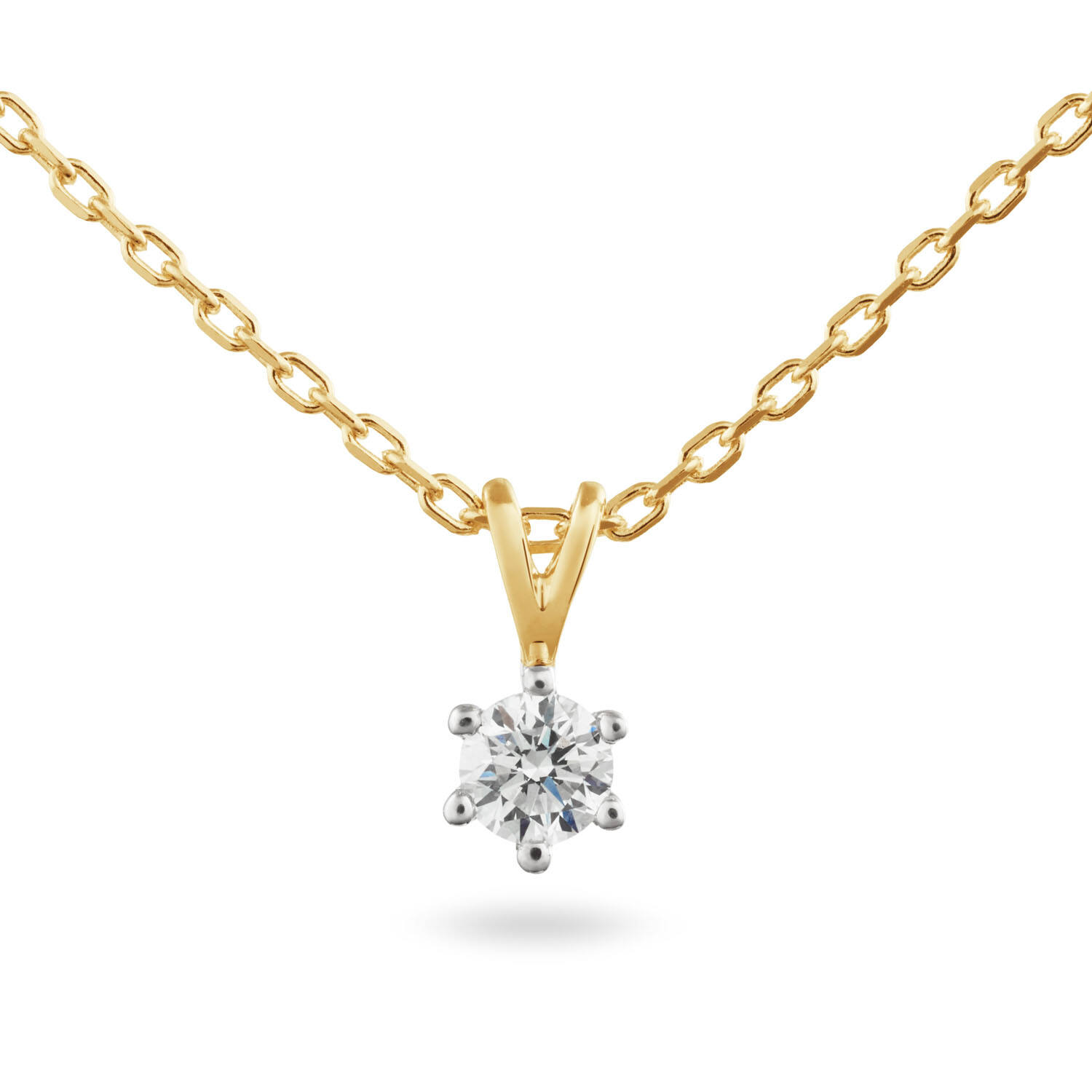  Collier - Solitaire Classique - 0.2ct