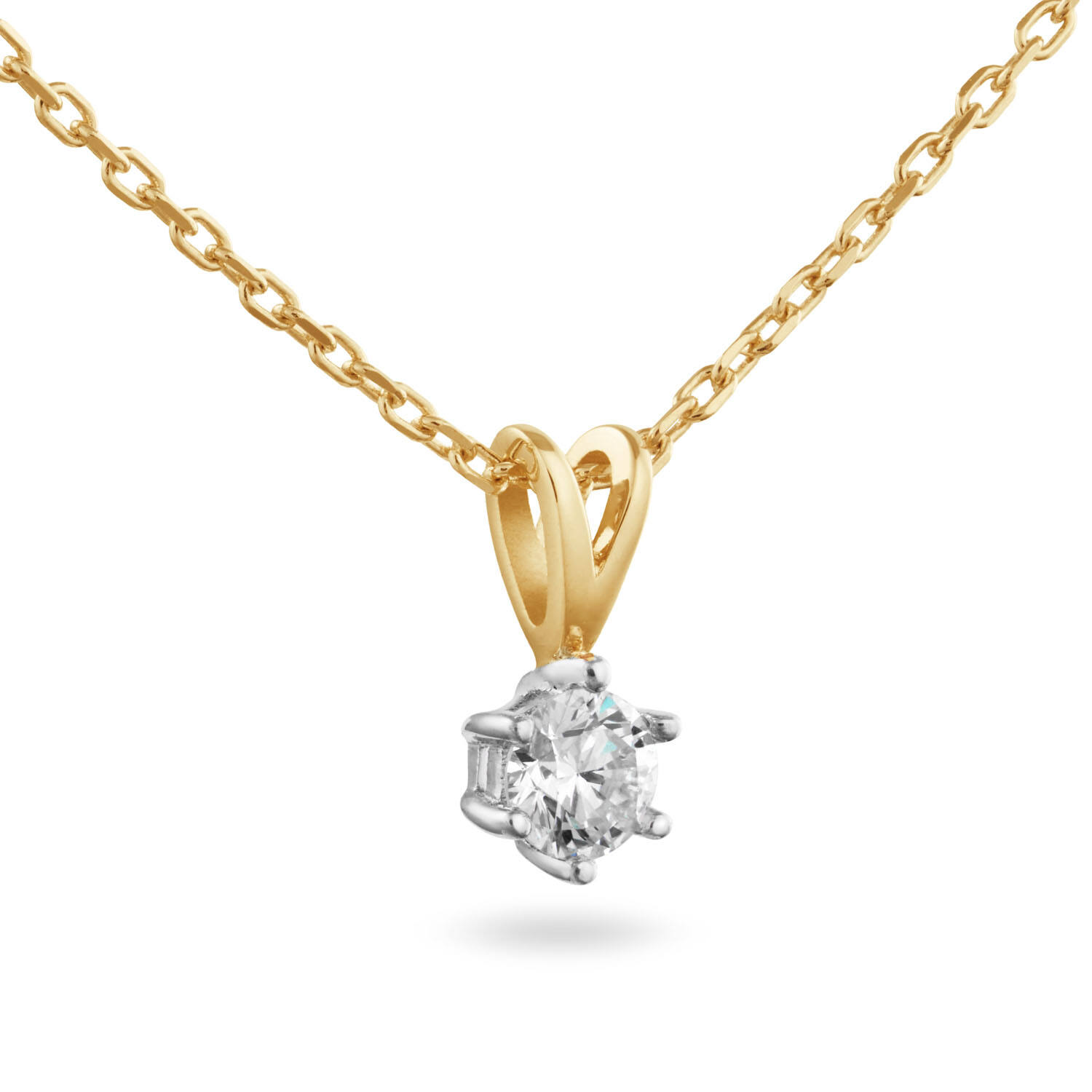  Collier - Solitaire Classique - 0.3ct