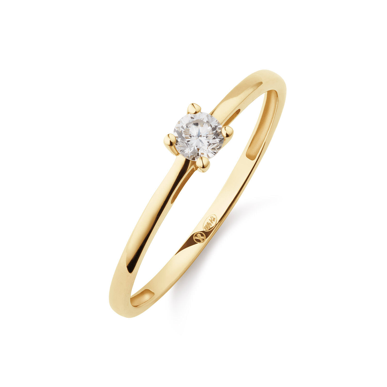  Rings - Solitaire Moderne - 0.2ct