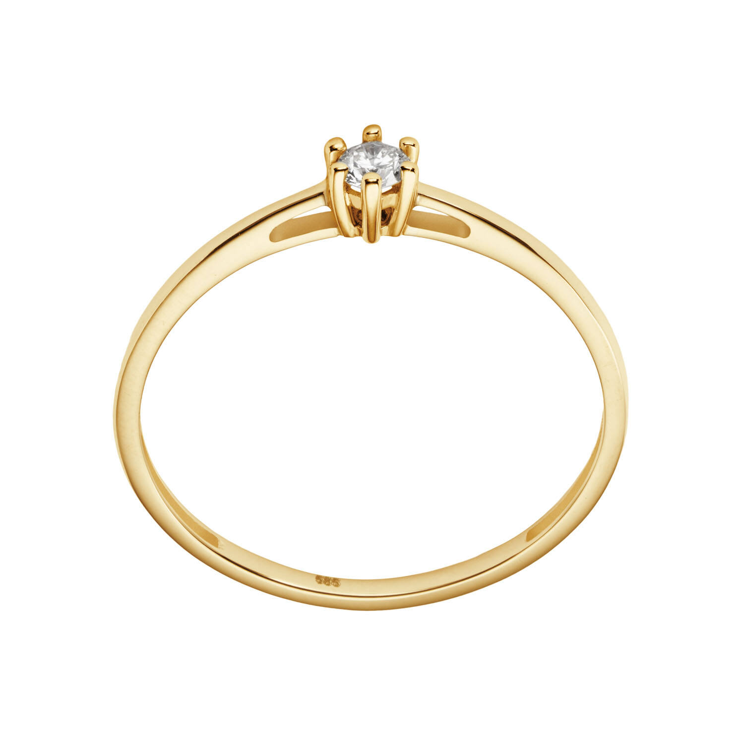  Bagues - Solitaire Classique - 0.1ct