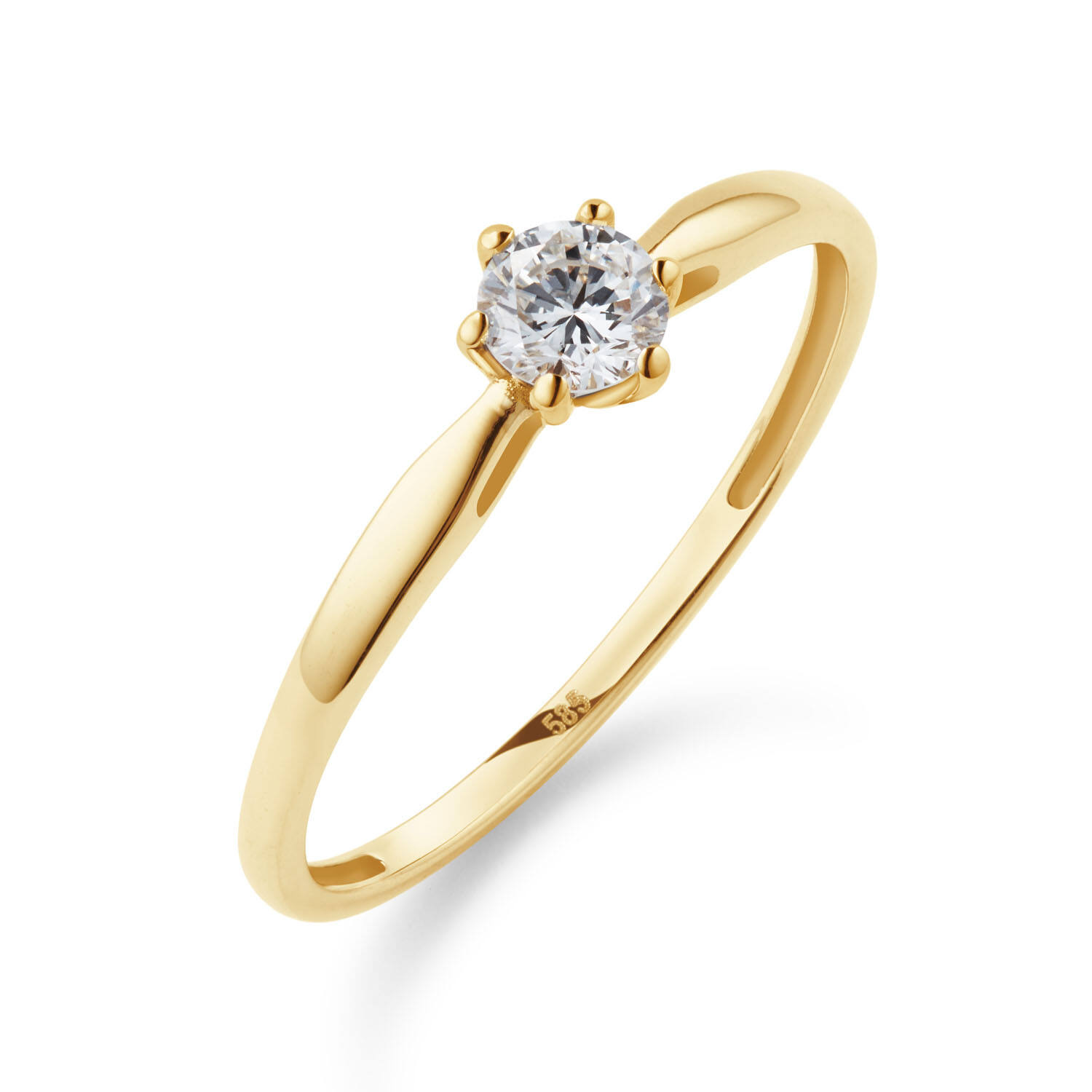  Bagues - Solitaire Classique - 0.3ct