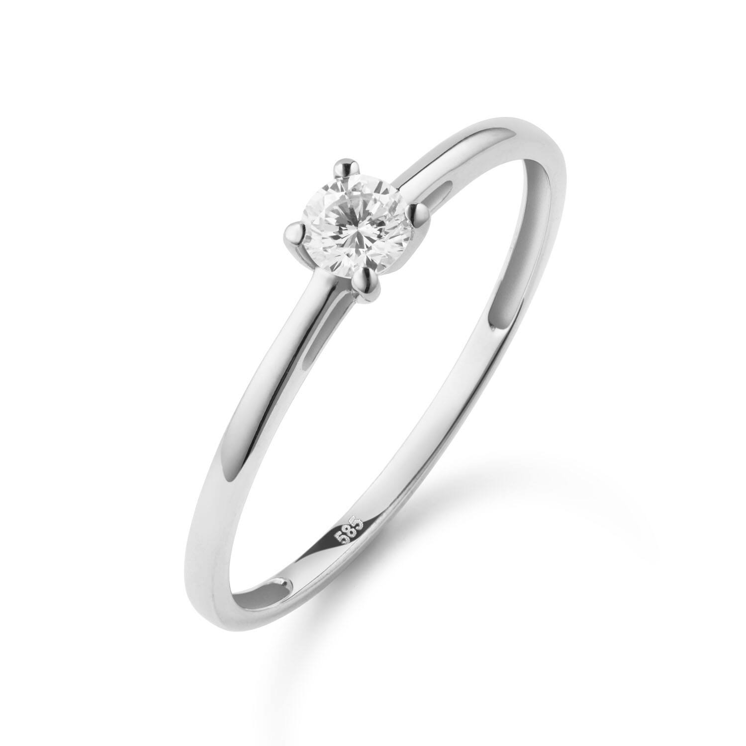  Bagues - Solitaire Moderne - 0.2ct