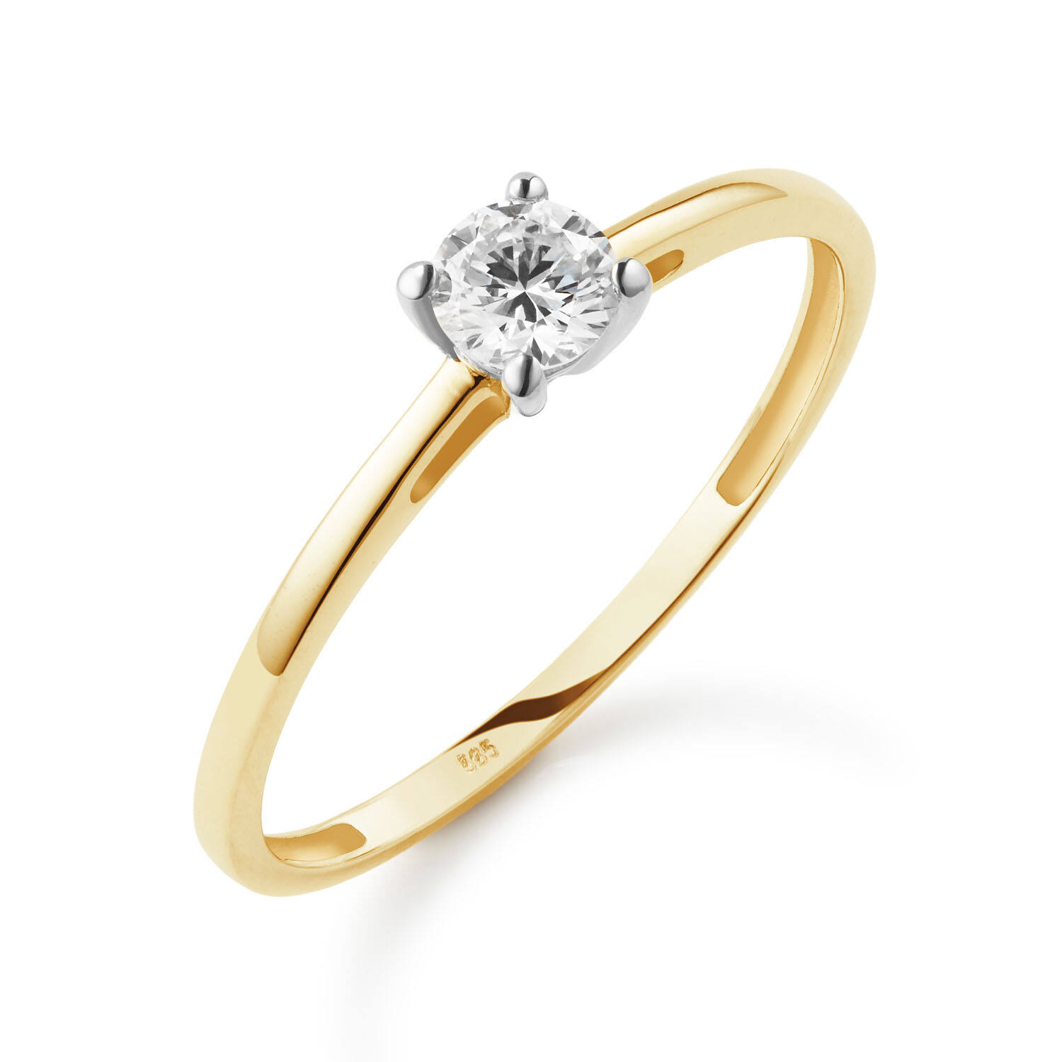  Bagues - Solitaire Moderne - 0.3ct