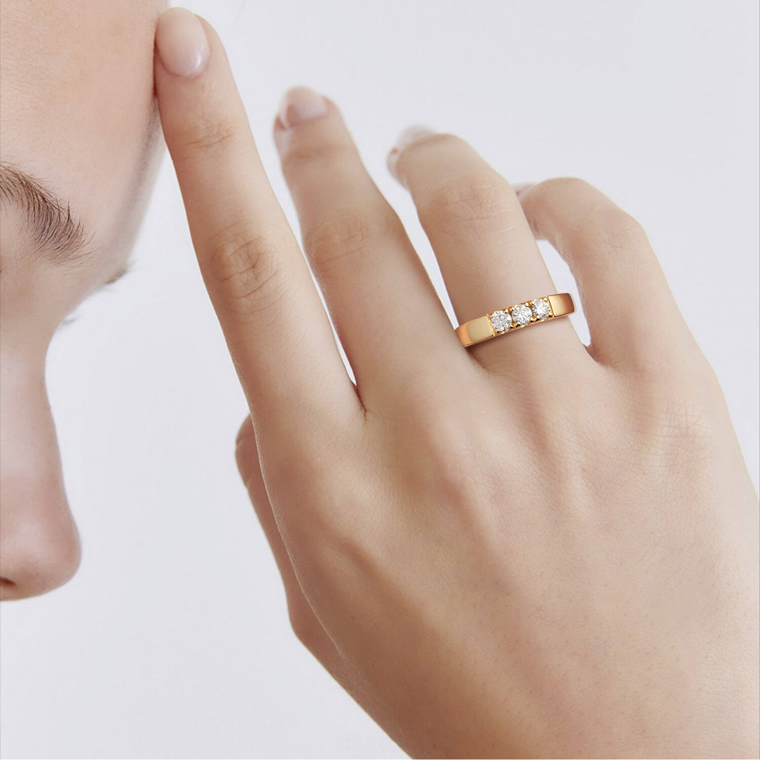  Rings with stone - Alliance - 0.45ct
