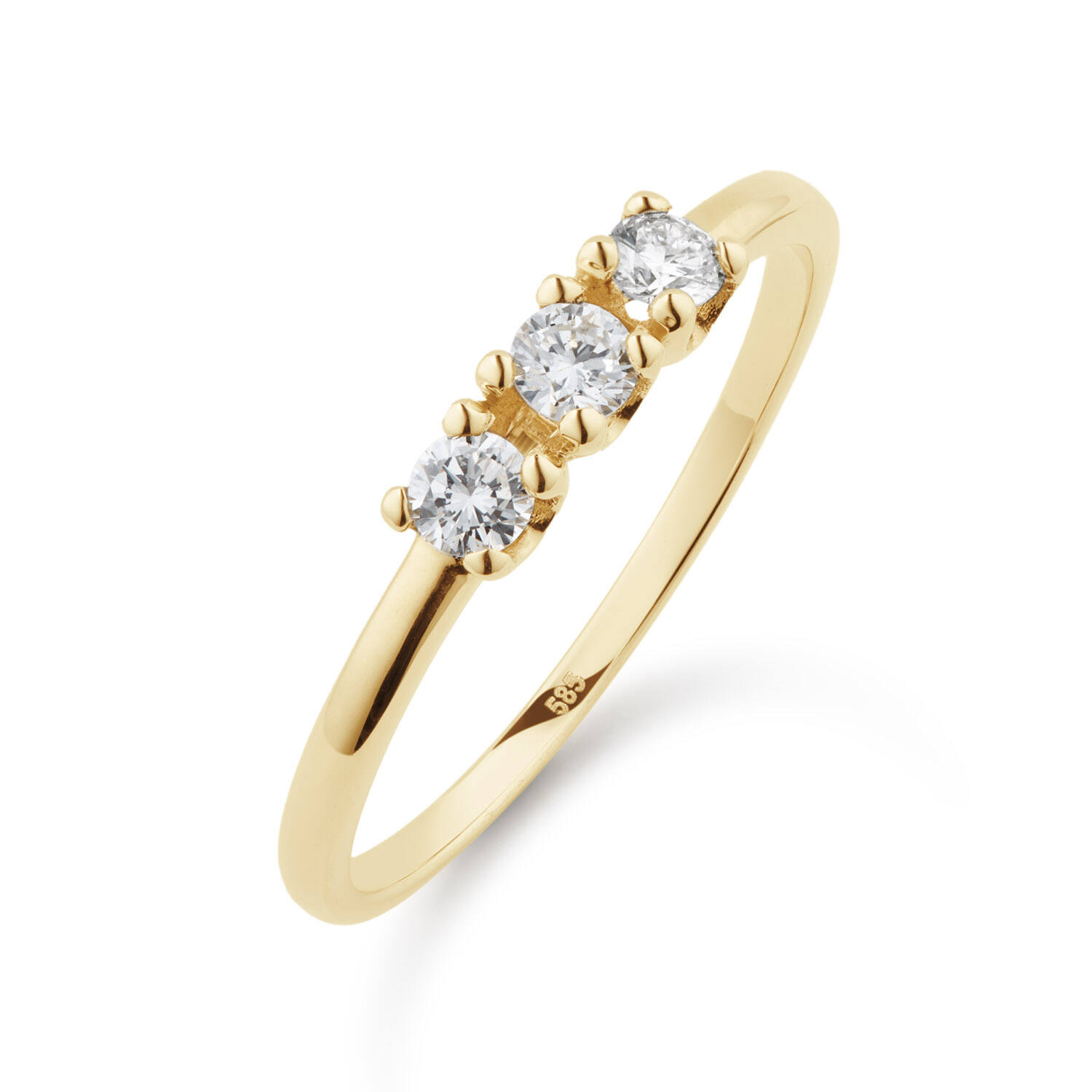  Ringen met steen - Memoire - 0.3ct