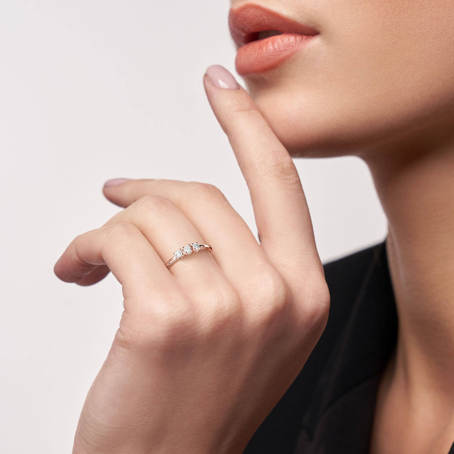  Ringen met steen - Memoire - 0.3ct