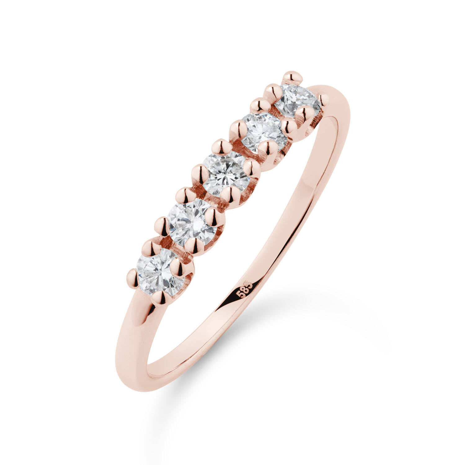  Rings with stone - Memoire - 0.5ct