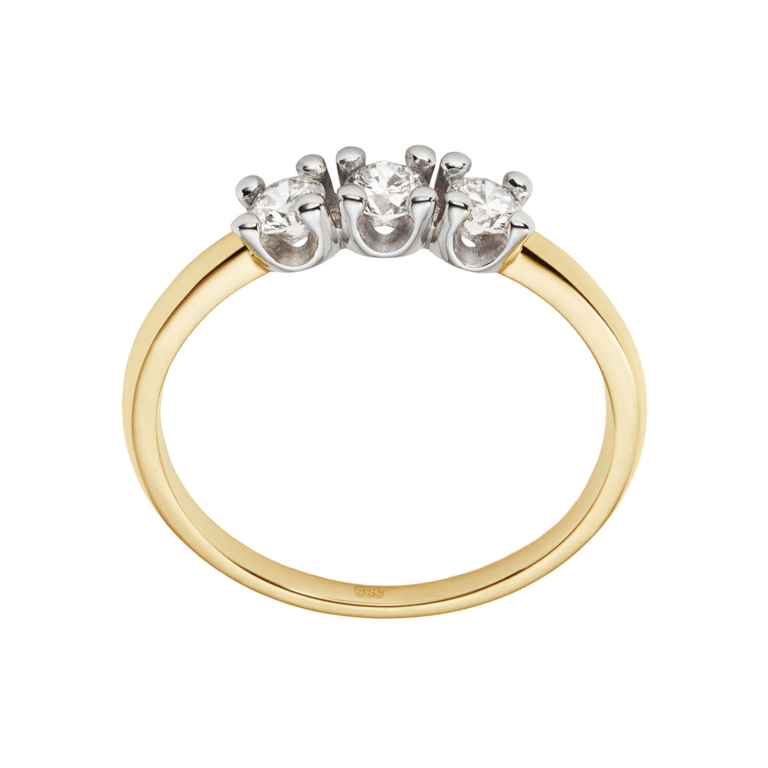  Ringe mit Stein - Memoire - 0.45ct