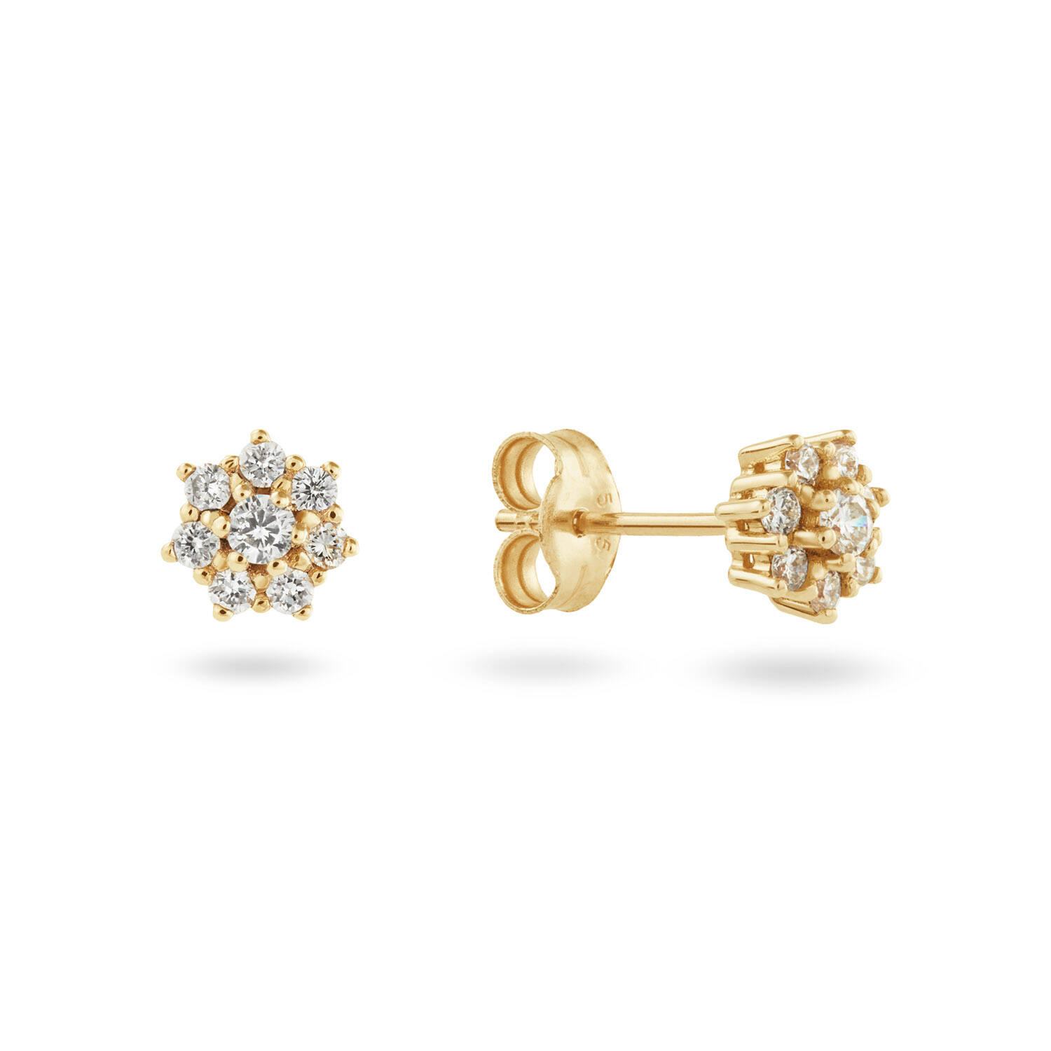  Oorstekers - Rosette - 0.25ct