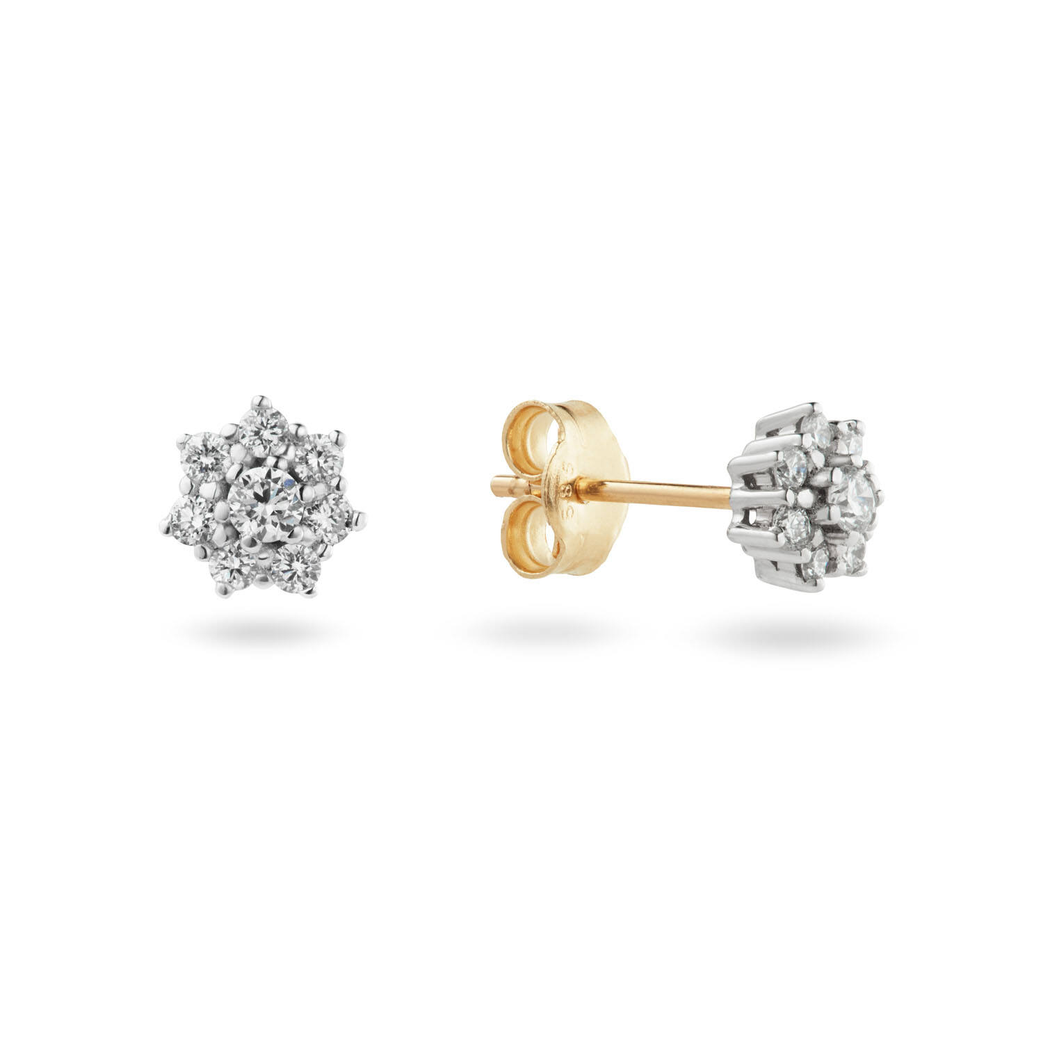  Ear studs - Rosette - 0.25ct