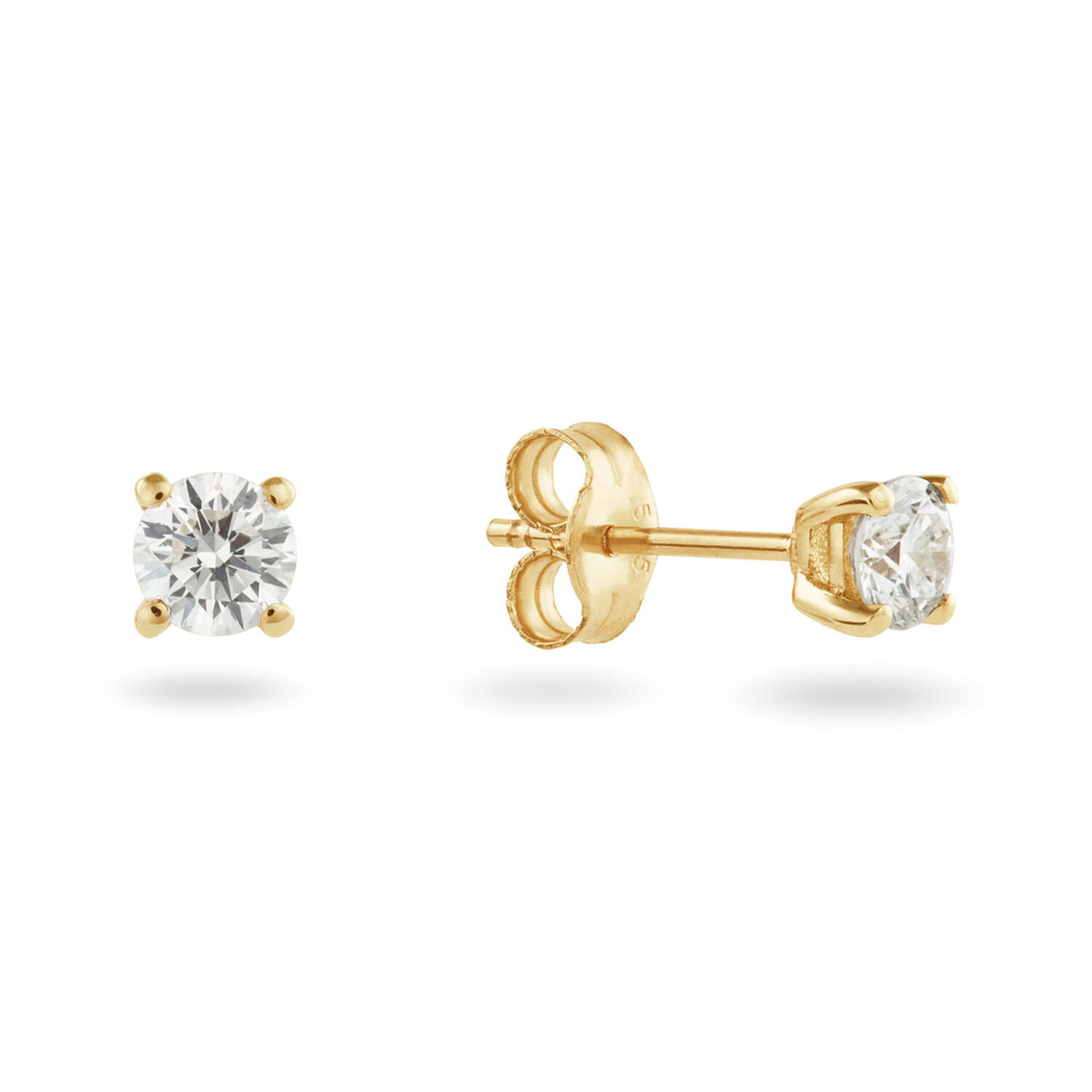  Ear studs - Solitaire Moderne - 0.6ct
