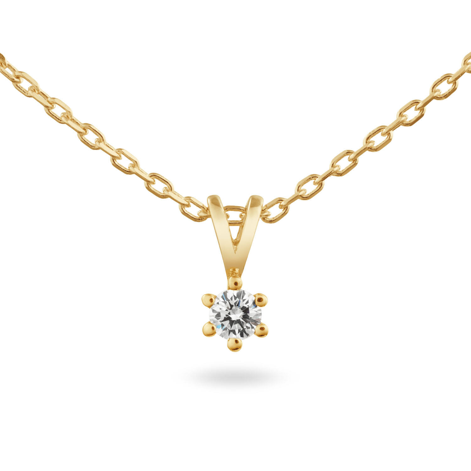  Kette - Solitaire Classique - 0.1ct