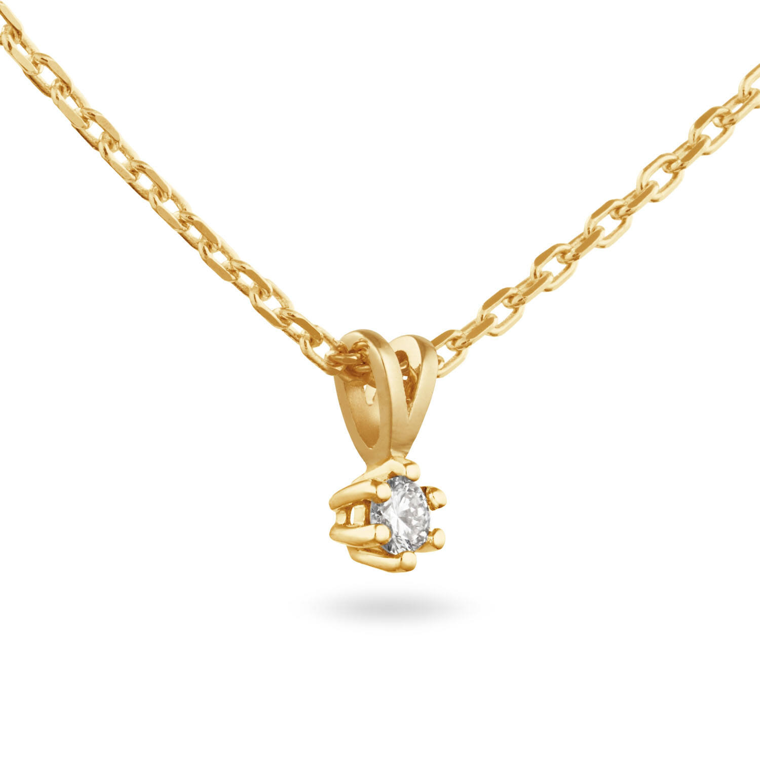 Kette - Solitaire Classique - 0.1ct