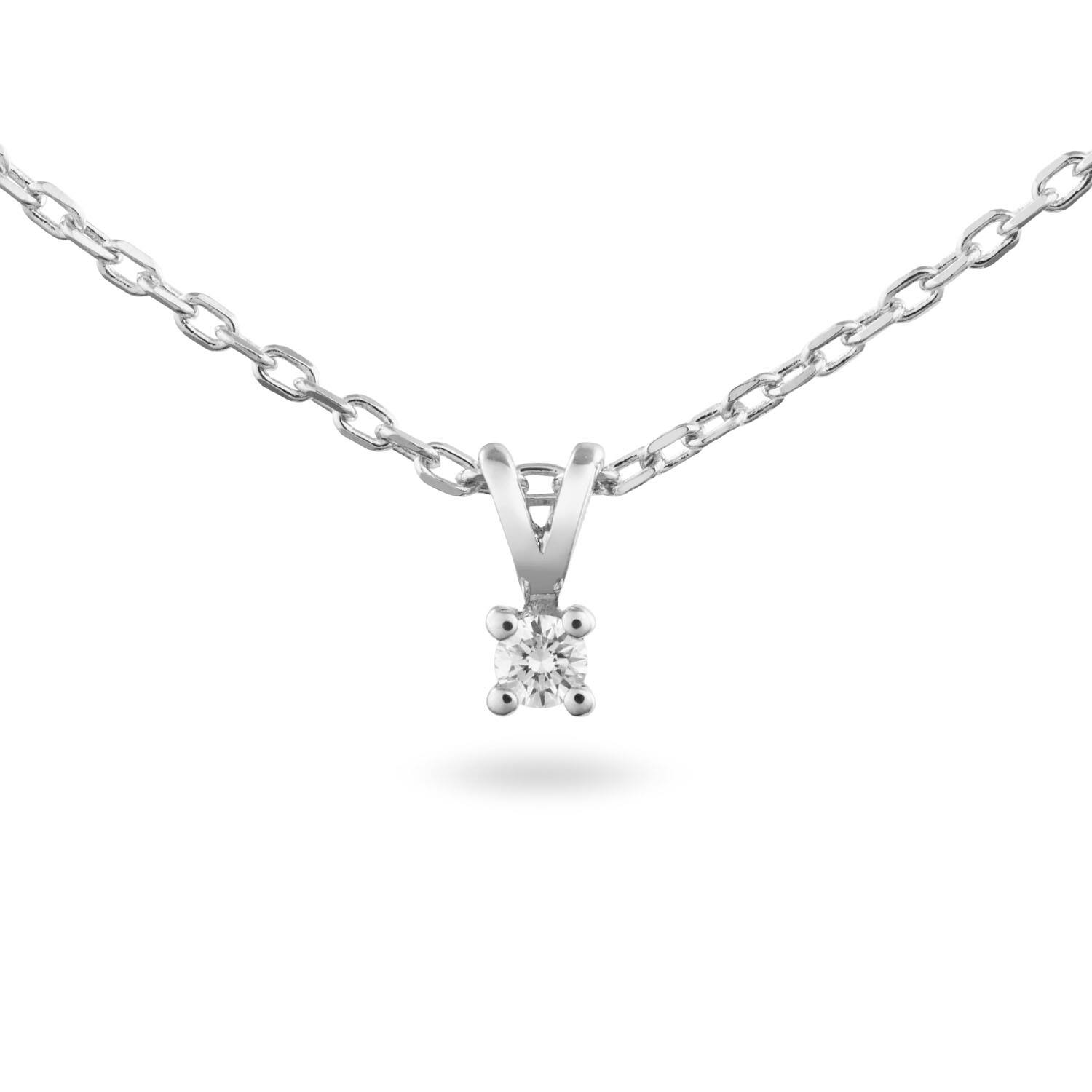  Collier - Solitaire Moderne - 0.05ct