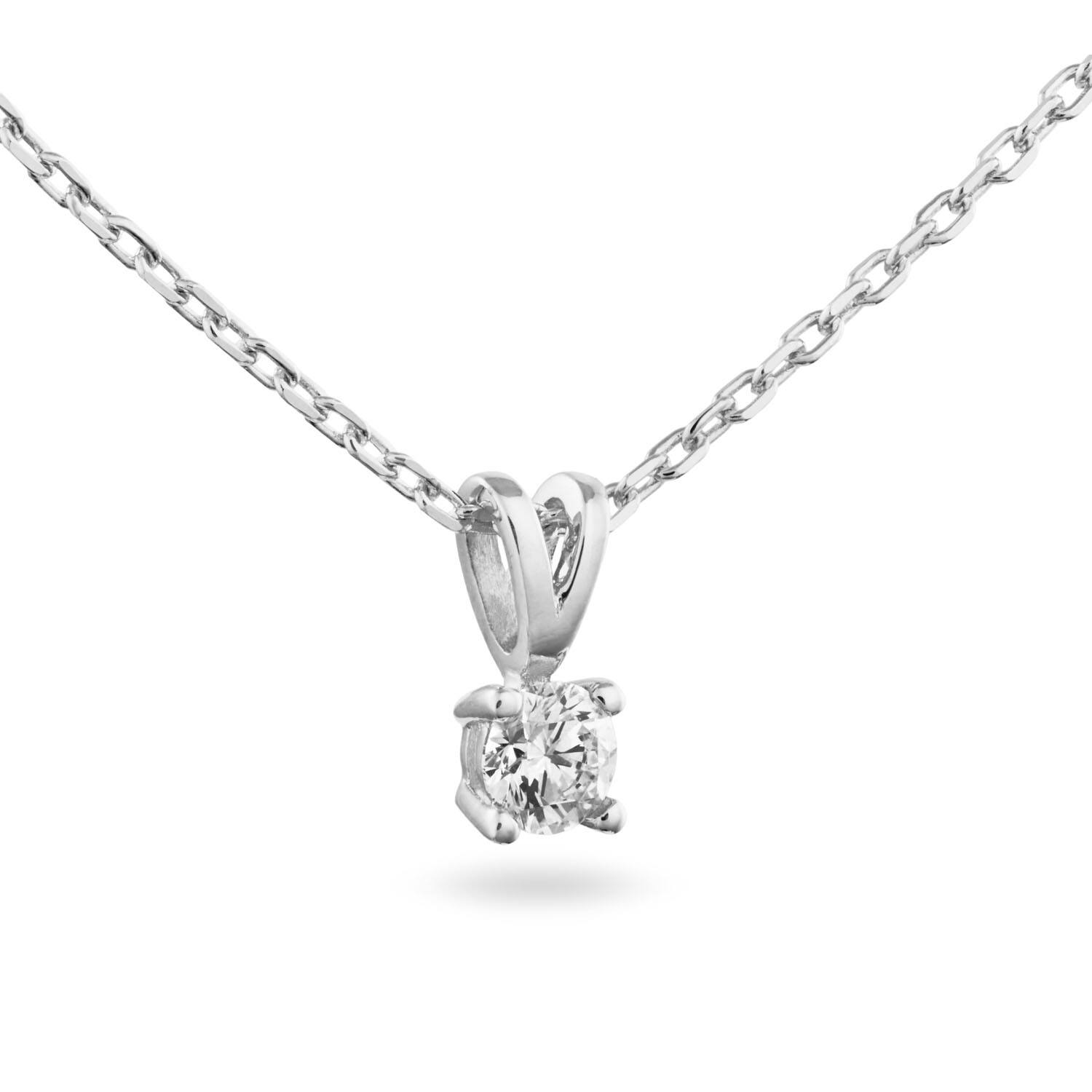  Kette - Solitaire Moderne - 0.2ct