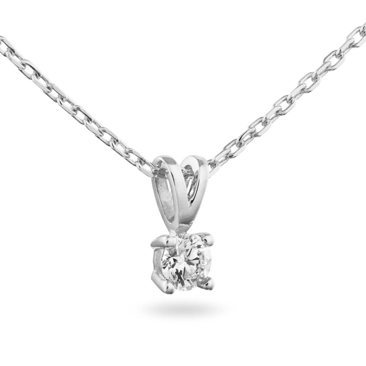  Necklace - Solitaire Moderne - 0.3ct