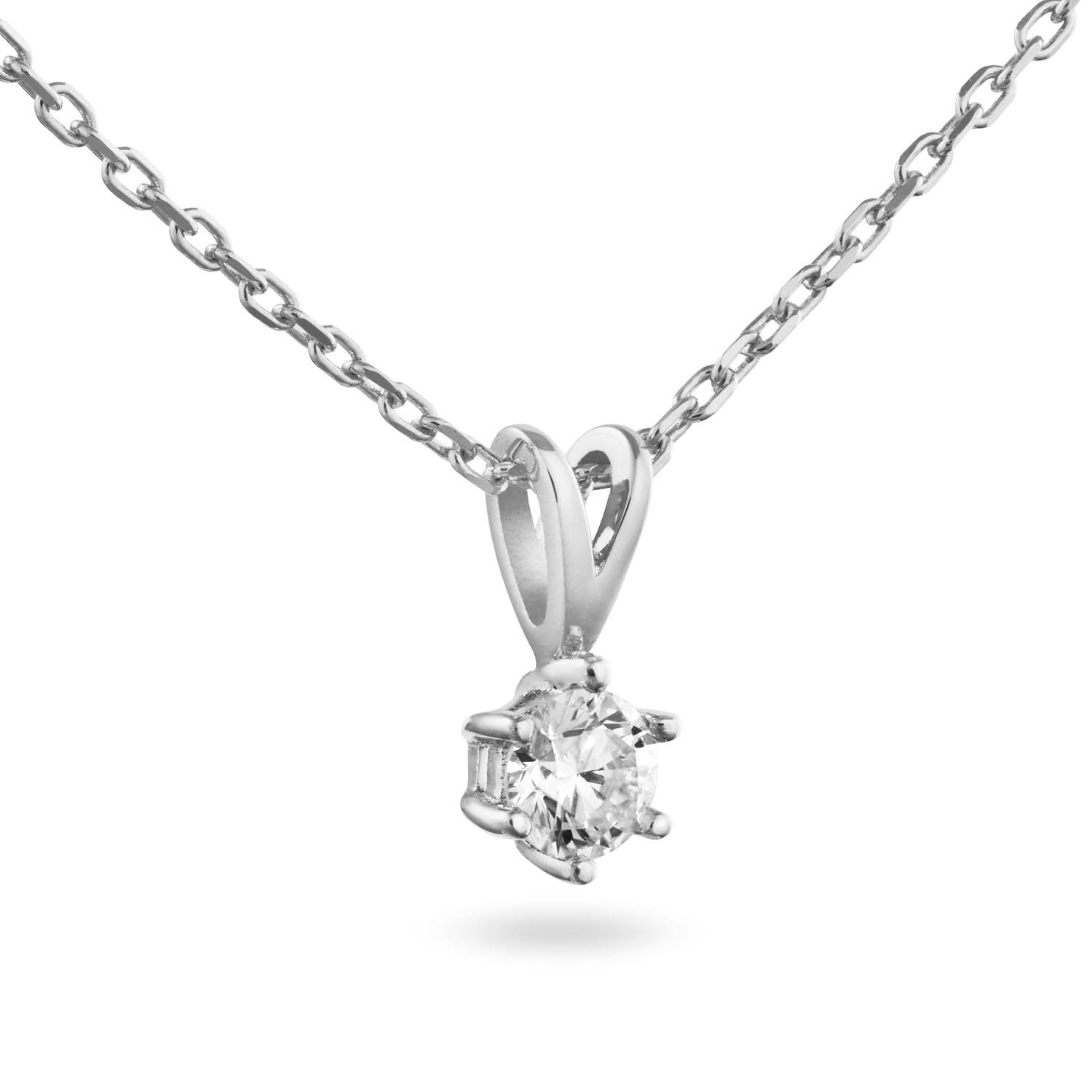  Collier - Solitaire Classique - 0.3ct