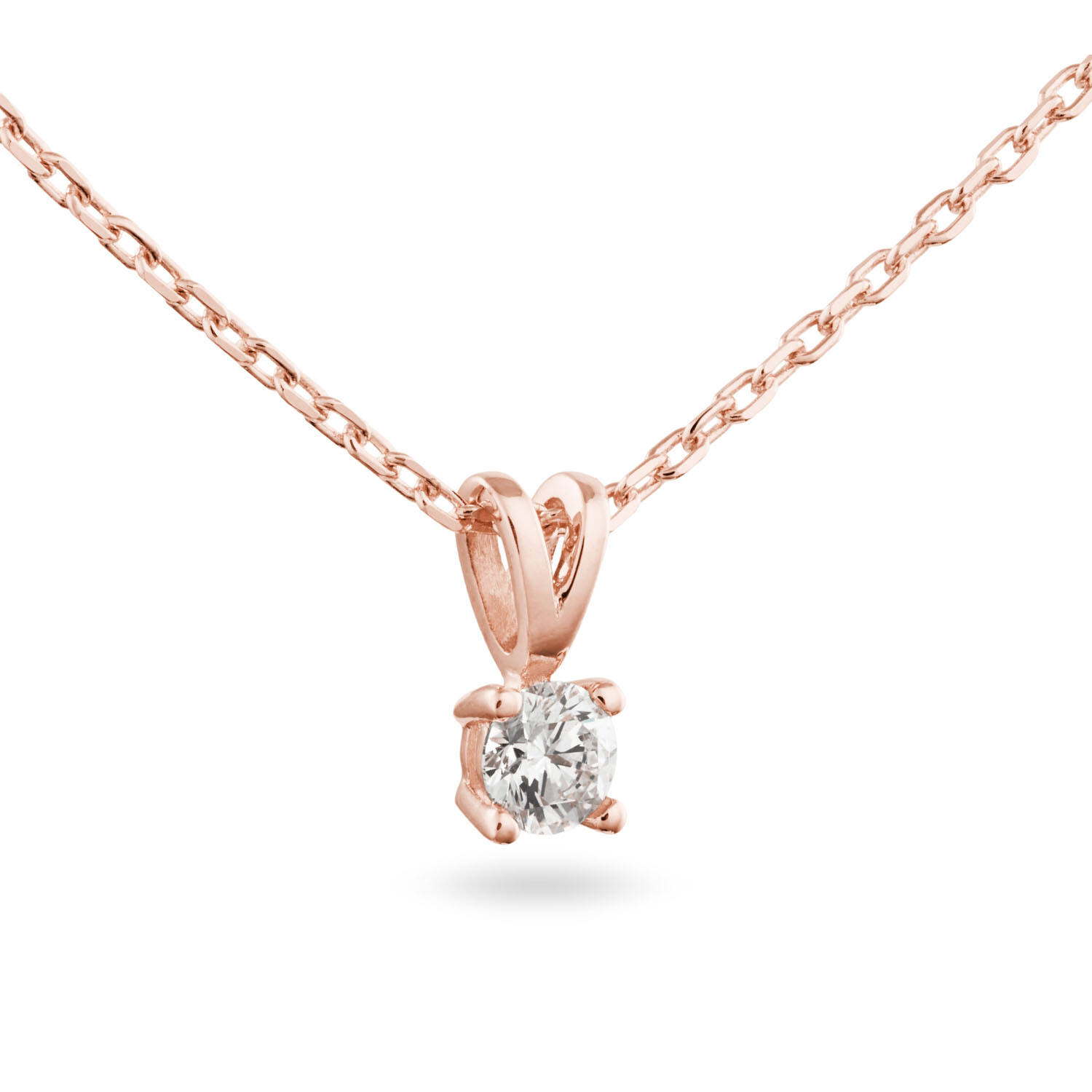  Kette - Solitaire Moderne - 0.2ct