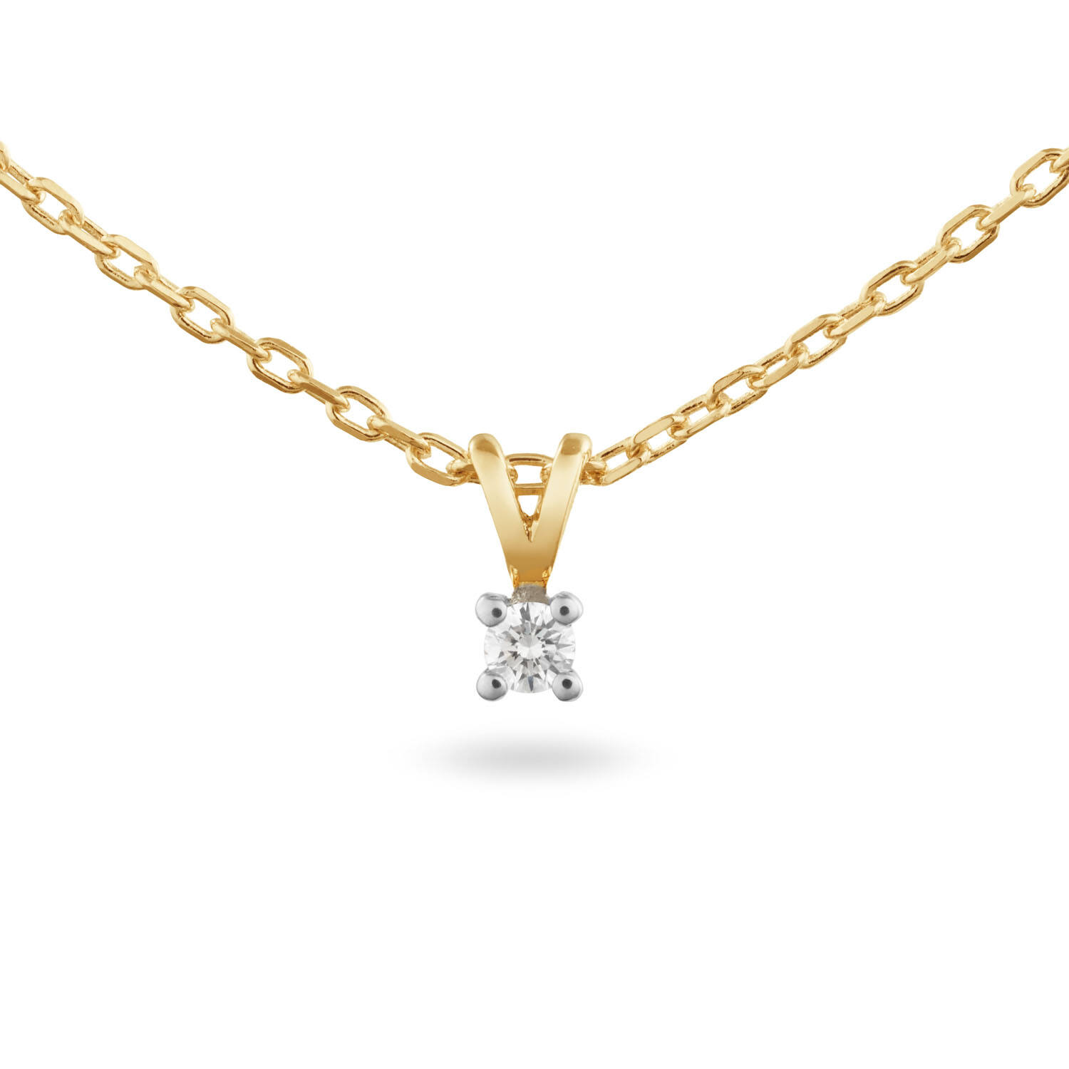  Kette - Solitaire Moderne - 0.05ct