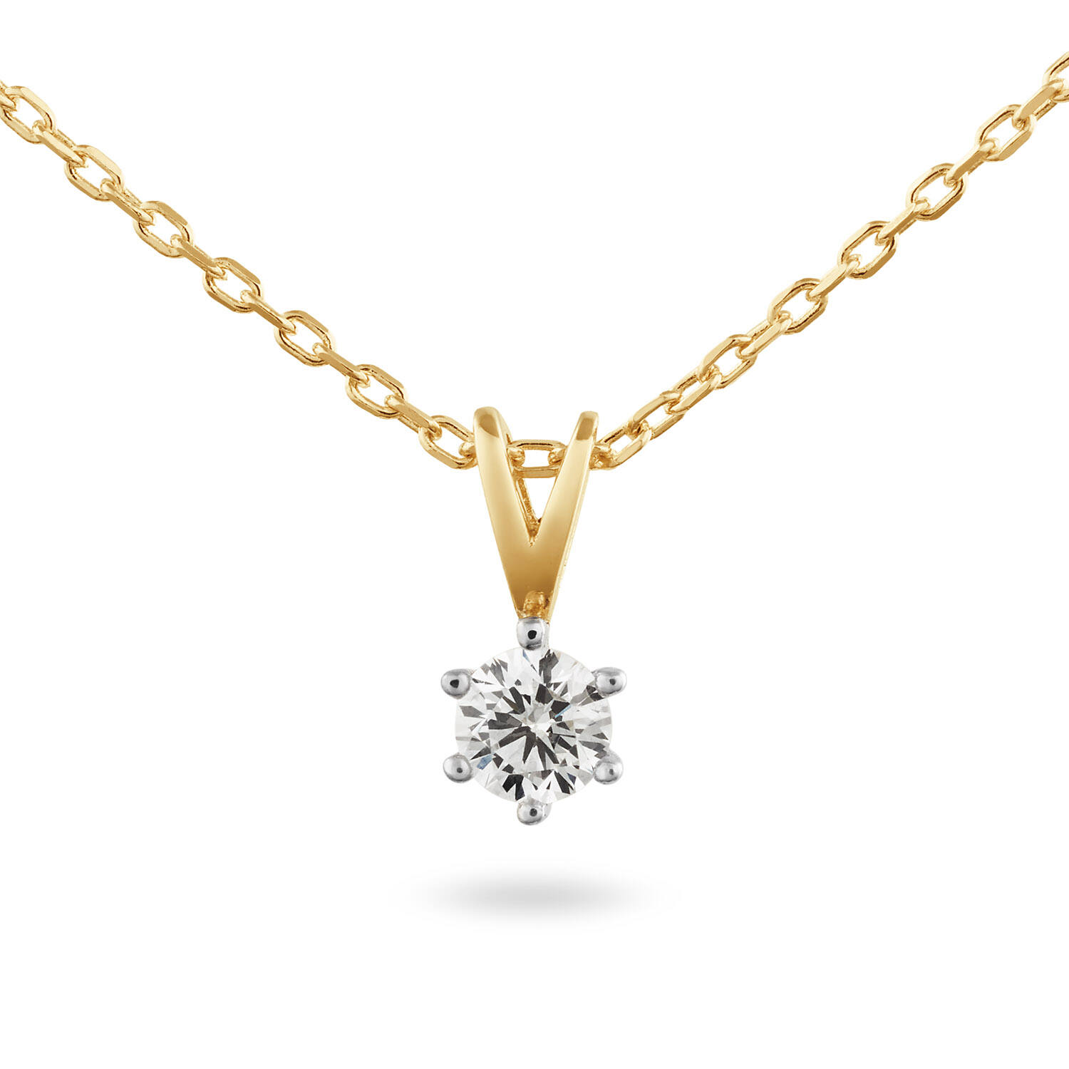  Kette - Solitaire Classique - 0.3ct