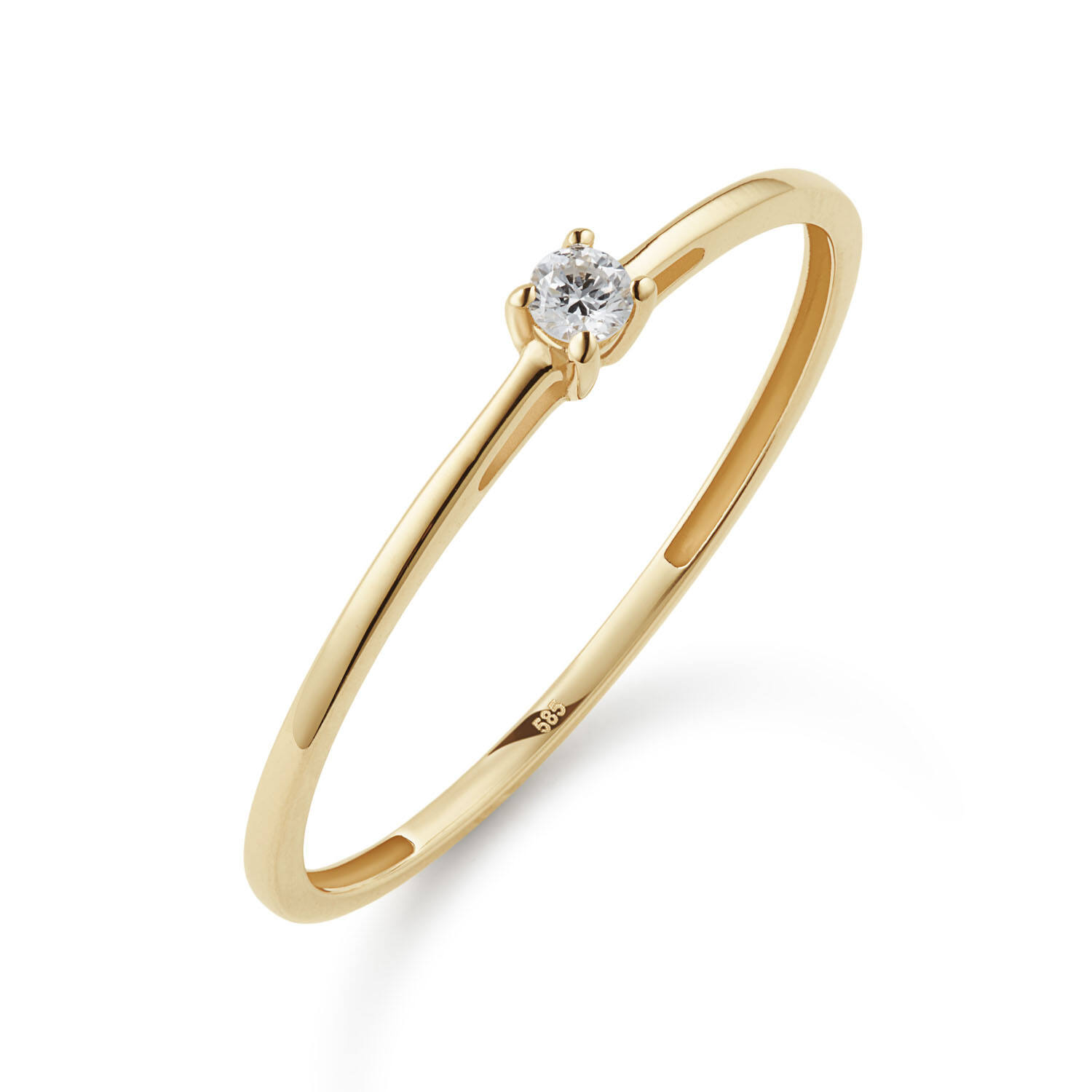  Rings - Solitaire Moderne - 0.05ct