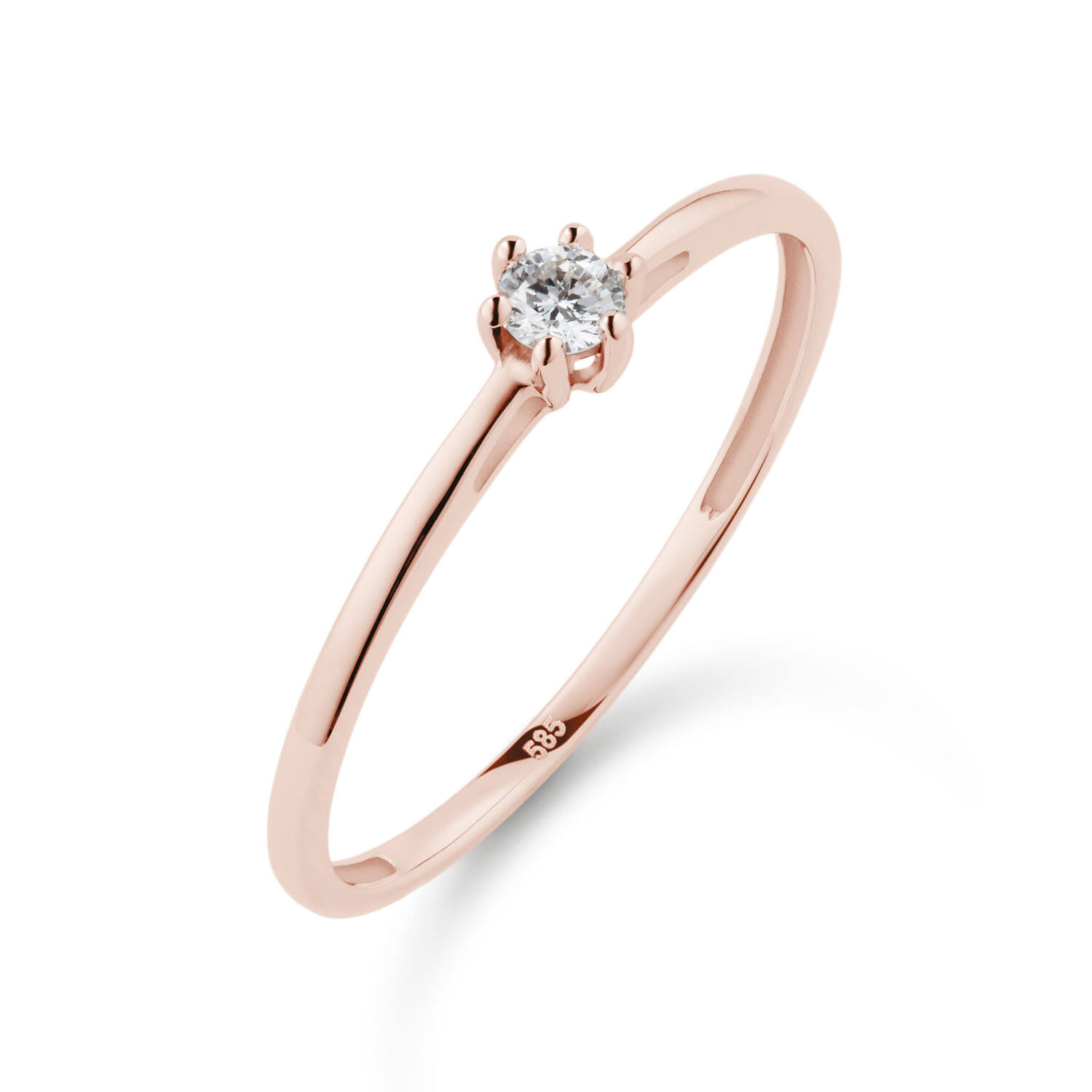  Rings - Solitaire Classique - 0.1ct