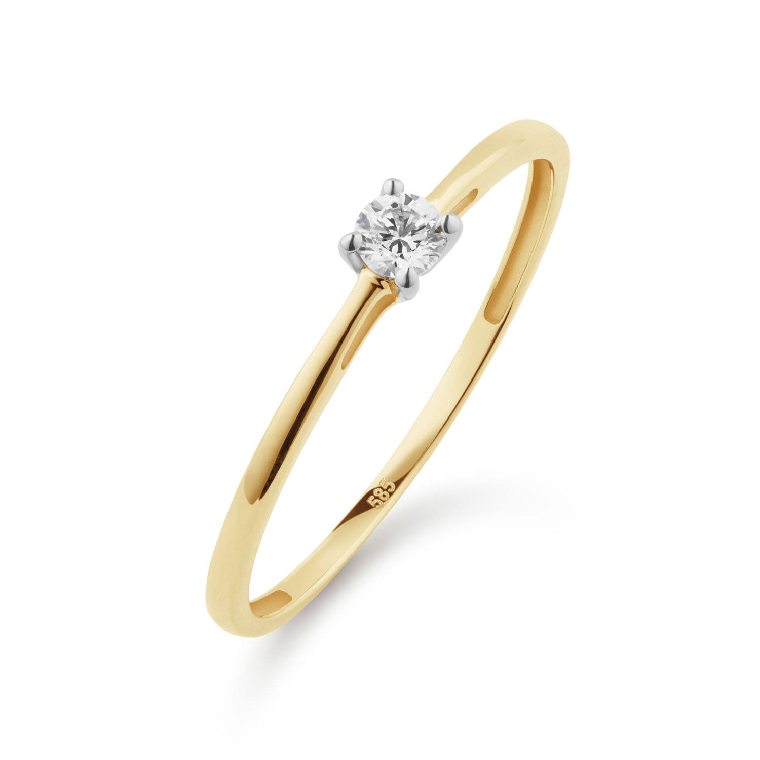  Ringe - Solitaire Moderne - 0.1ct