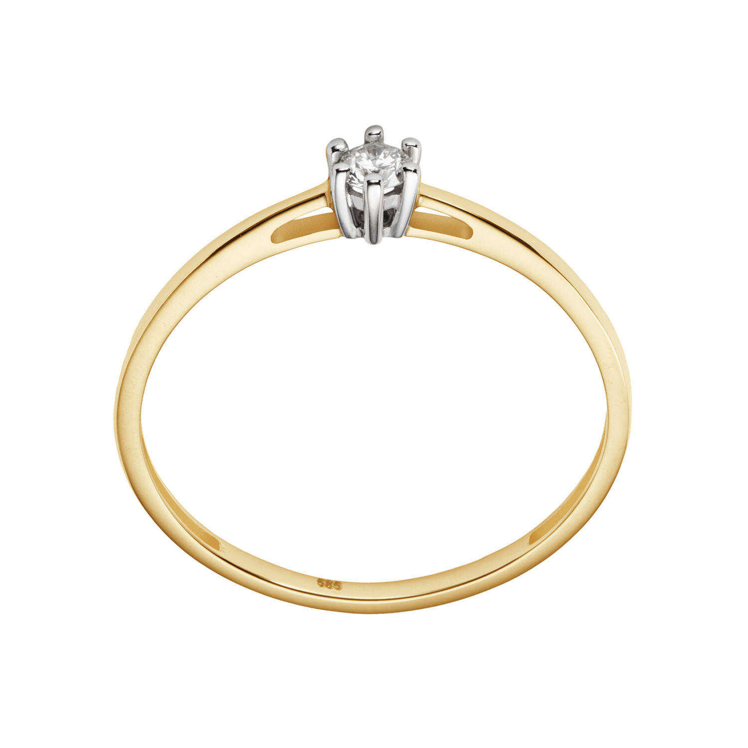  Bagues - Solitaire Classique - 0.1ct