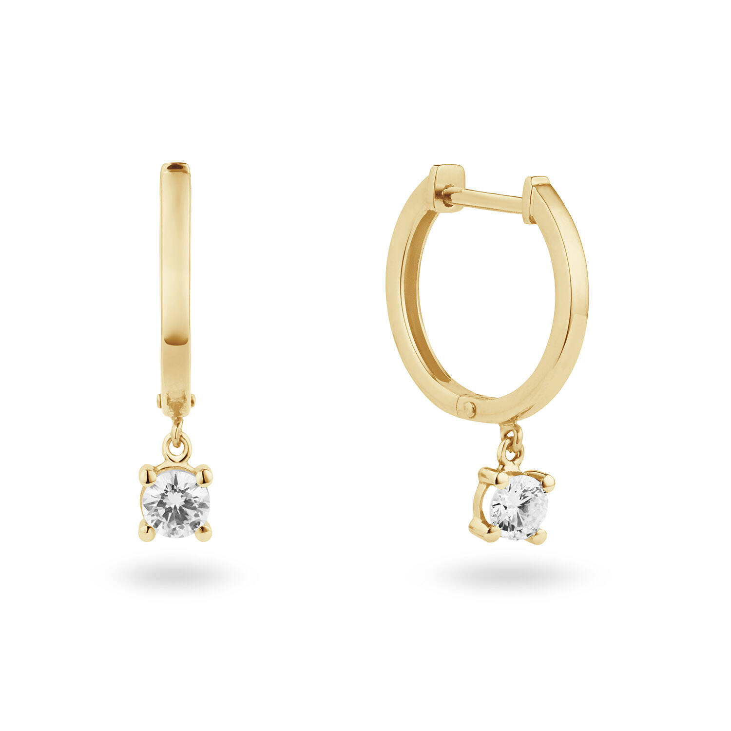  Ohrringe - Solitaire Moderne - 0.4ct