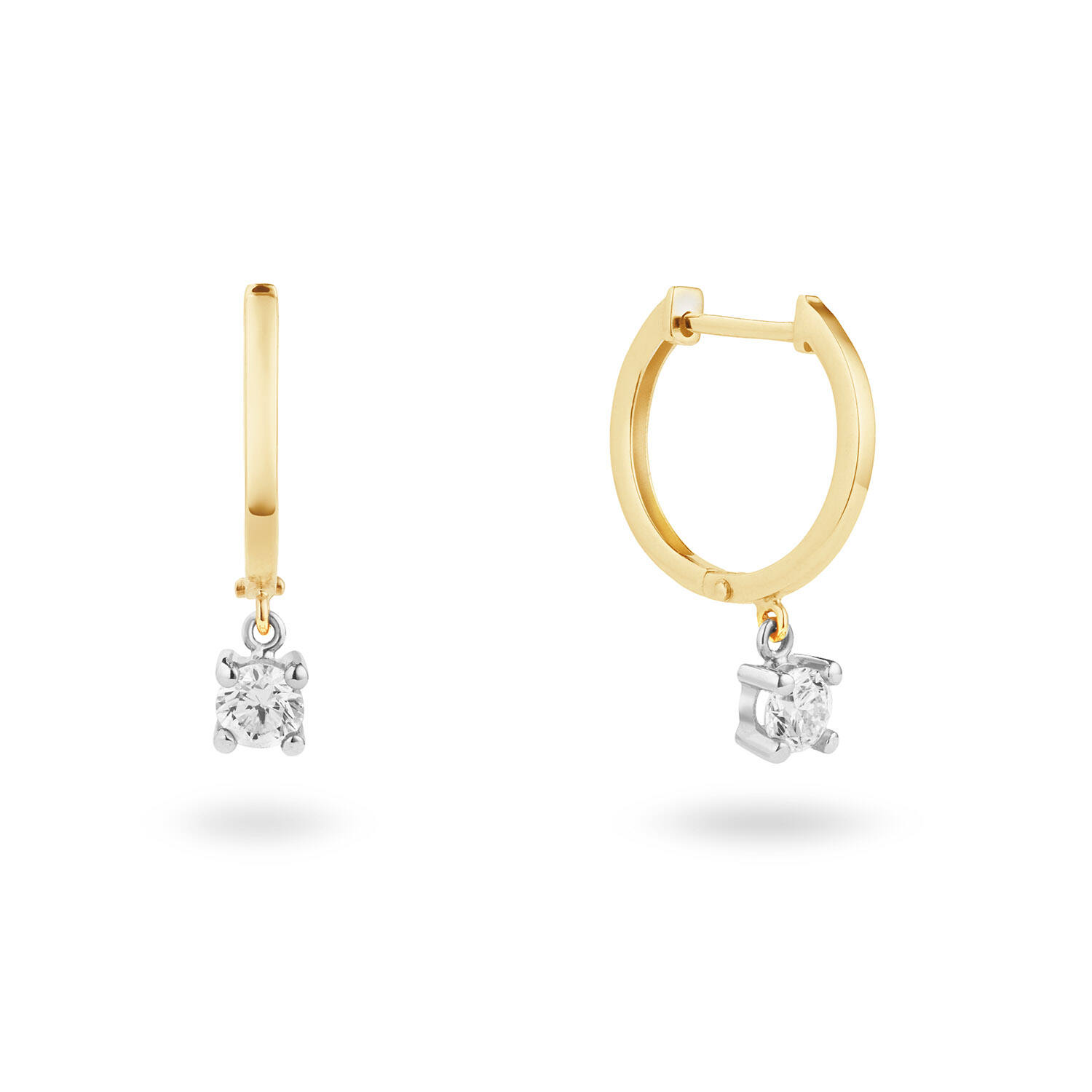  Oorringen - Solitaire Moderne - 0.3ct