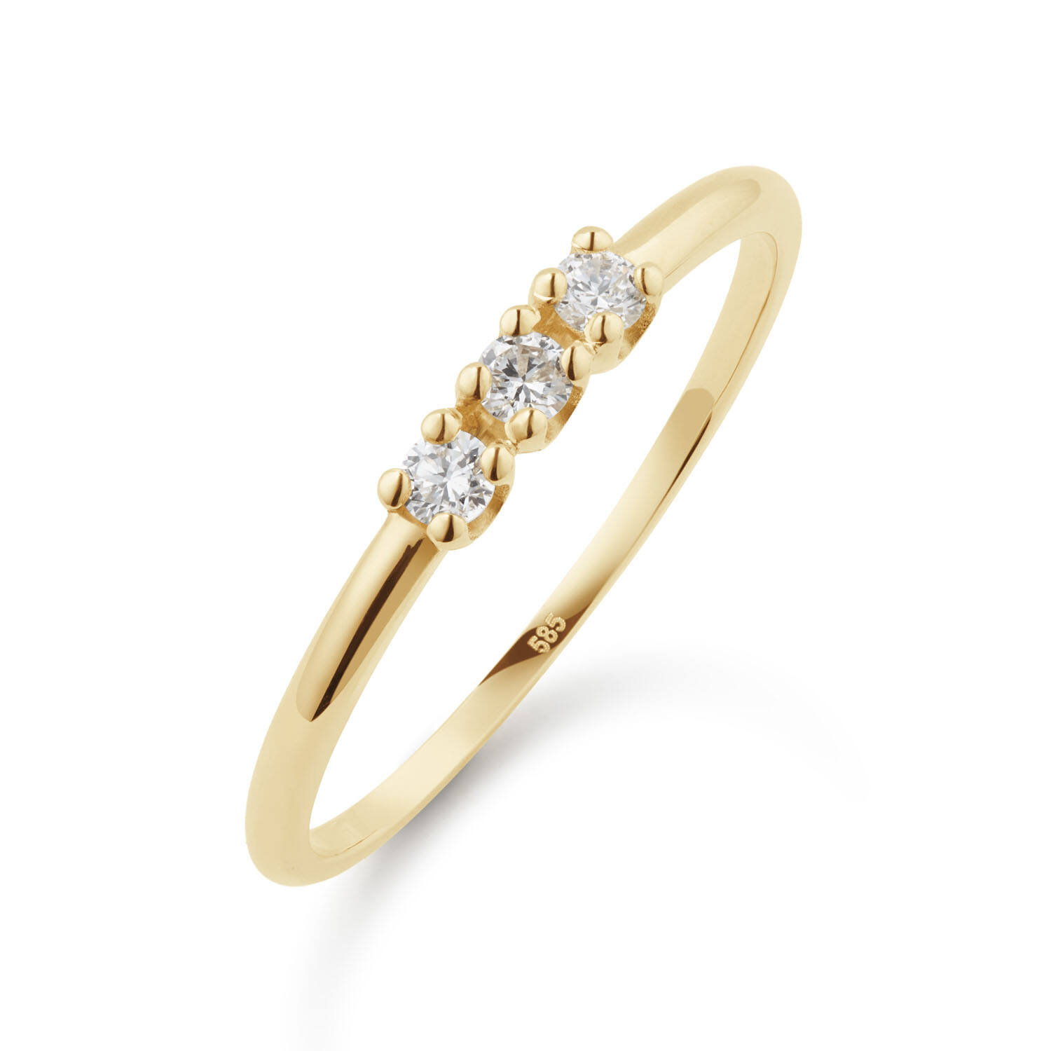  Rings with stone - Memoire - 0.15ct