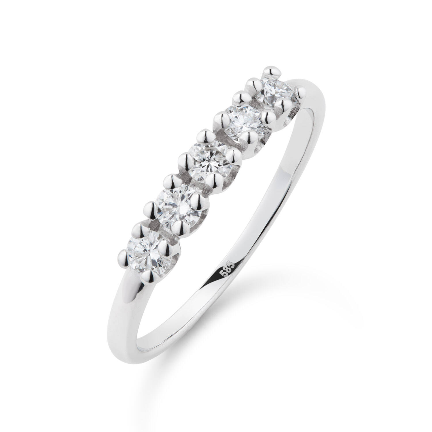  Ringe mit Stein - Memoire - 0.5ct