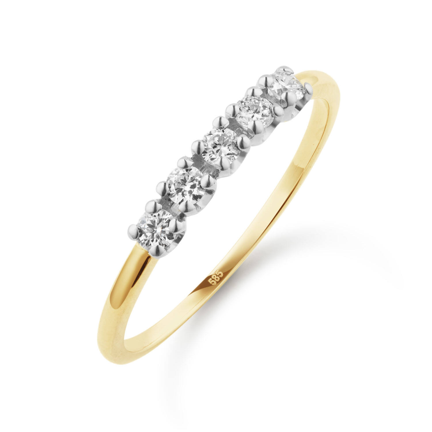  Ringe mit Stein - Memoire - 0.25ct