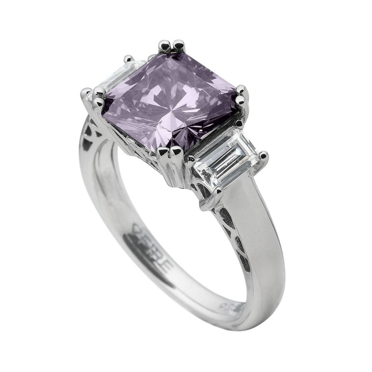  Ringe mit Stein - Silber - Zirkonia