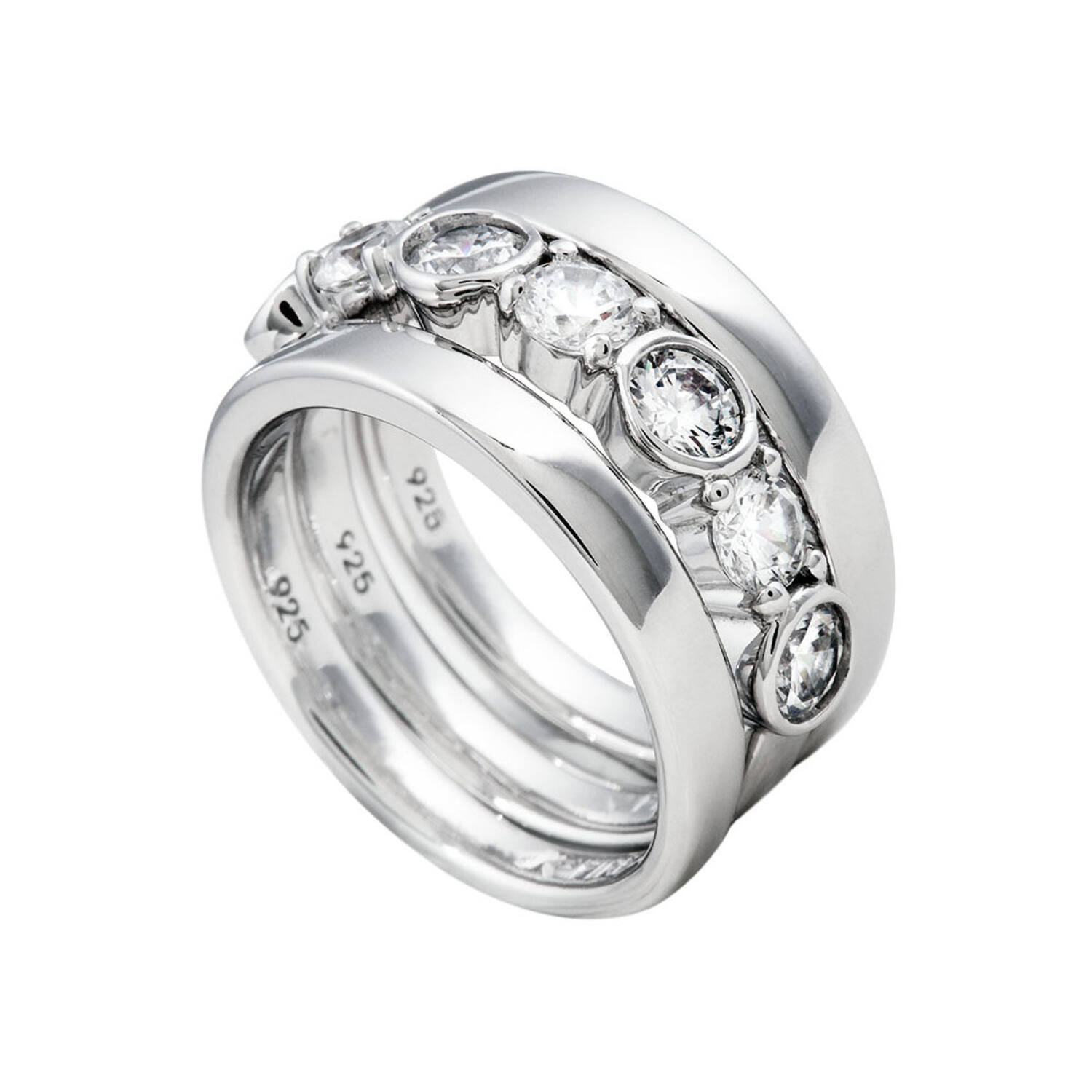  Rings with stone - Silver - Zirconia