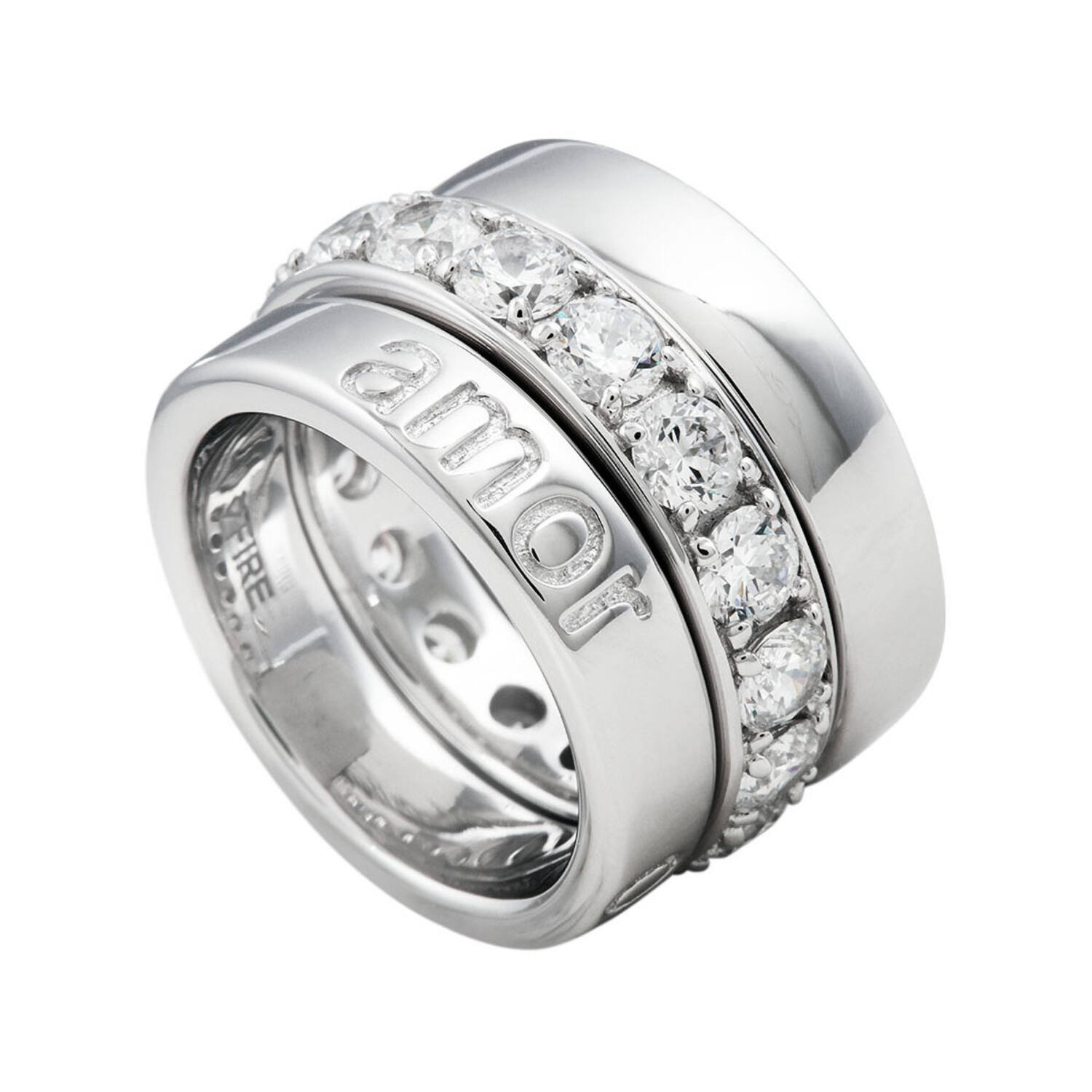  Bagues sans pierre - Argent - Zircone
